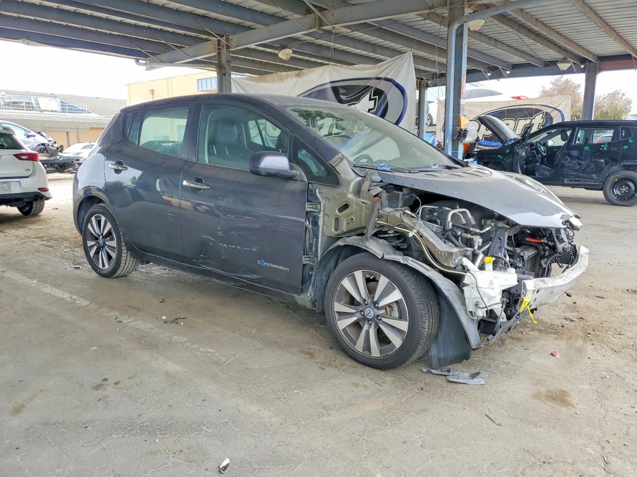 2013 Nissan Leaf S Gray vin: 1N4AZ0CP9DC417050