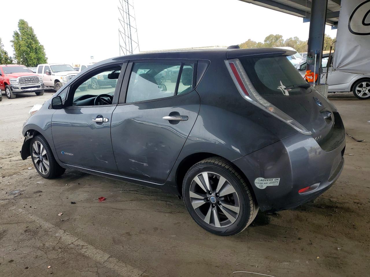 2013 Nissan Leaf S Gray vin: 1N4AZ0CP9DC417050