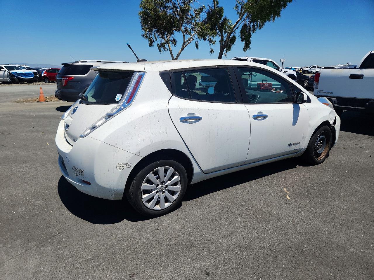 2013 Nissan Leaf S White vin: 1N4AZ0CP9DC419297