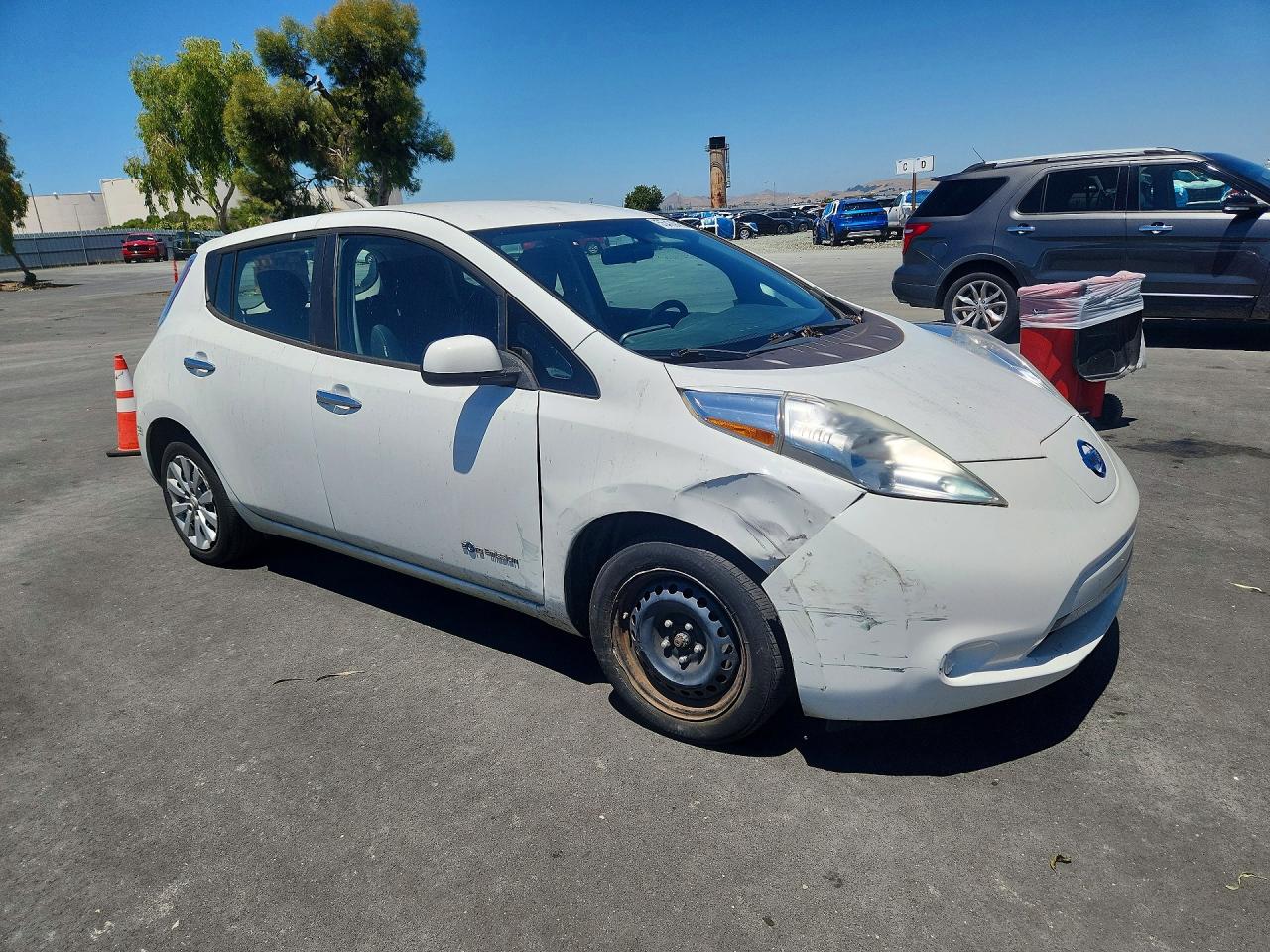 2013 Nissan Leaf S White vin: 1N4AZ0CP9DC419297