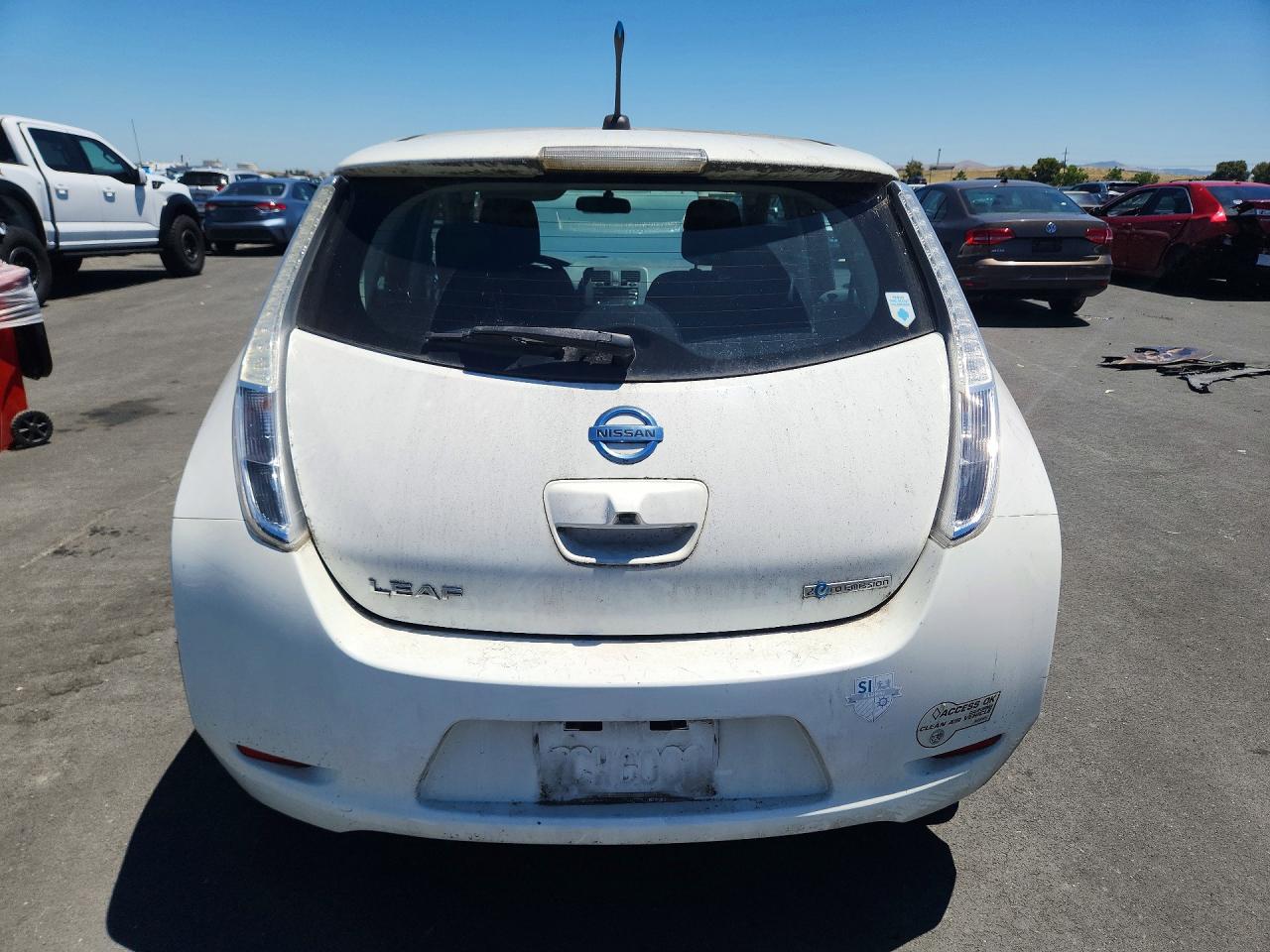 2013 Nissan Leaf S White vin: 1N4AZ0CP9DC419297