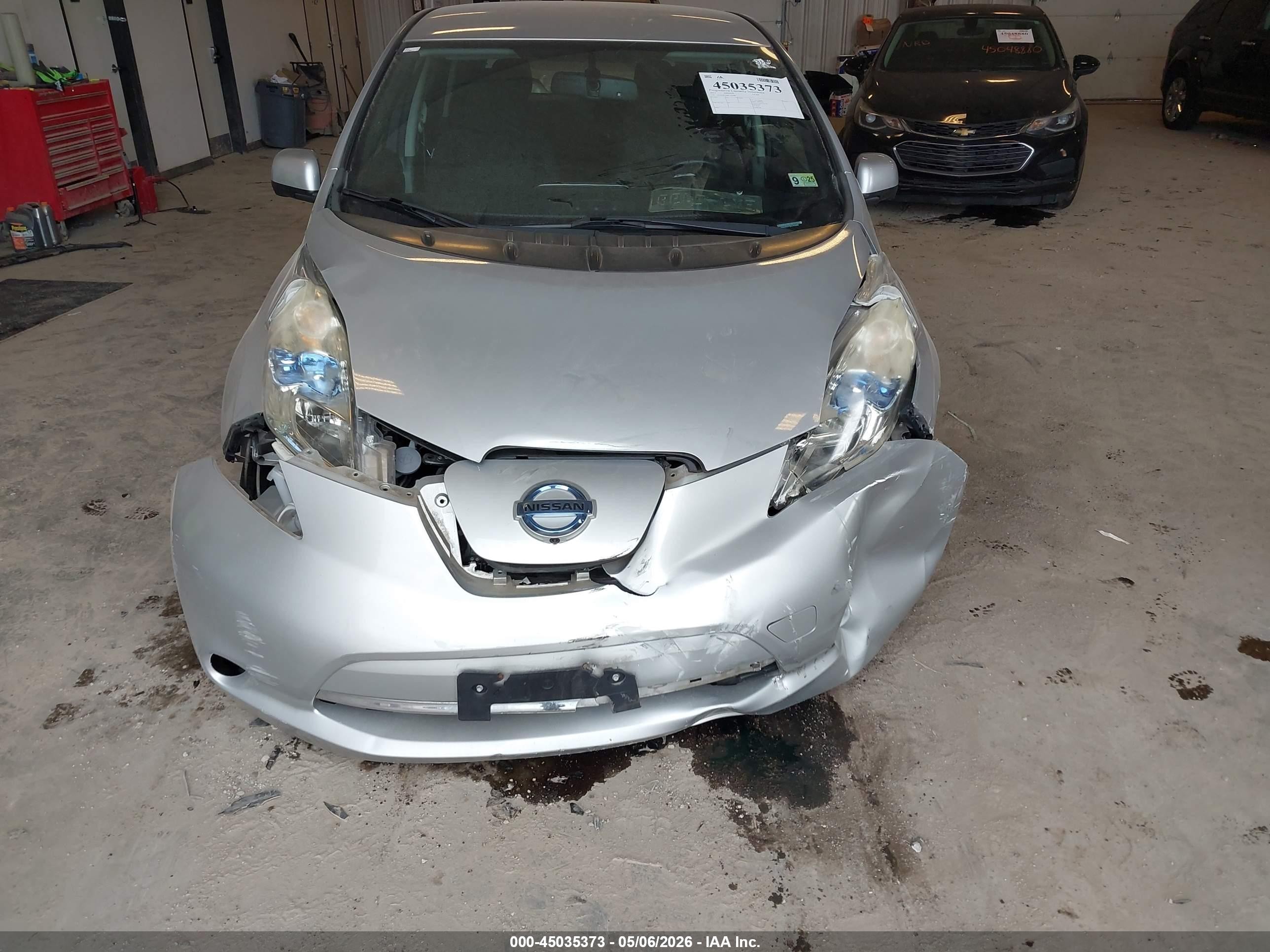 2013 Nissan Leaf Sv Silver vin: 1N4AZ0CP9DC422989
