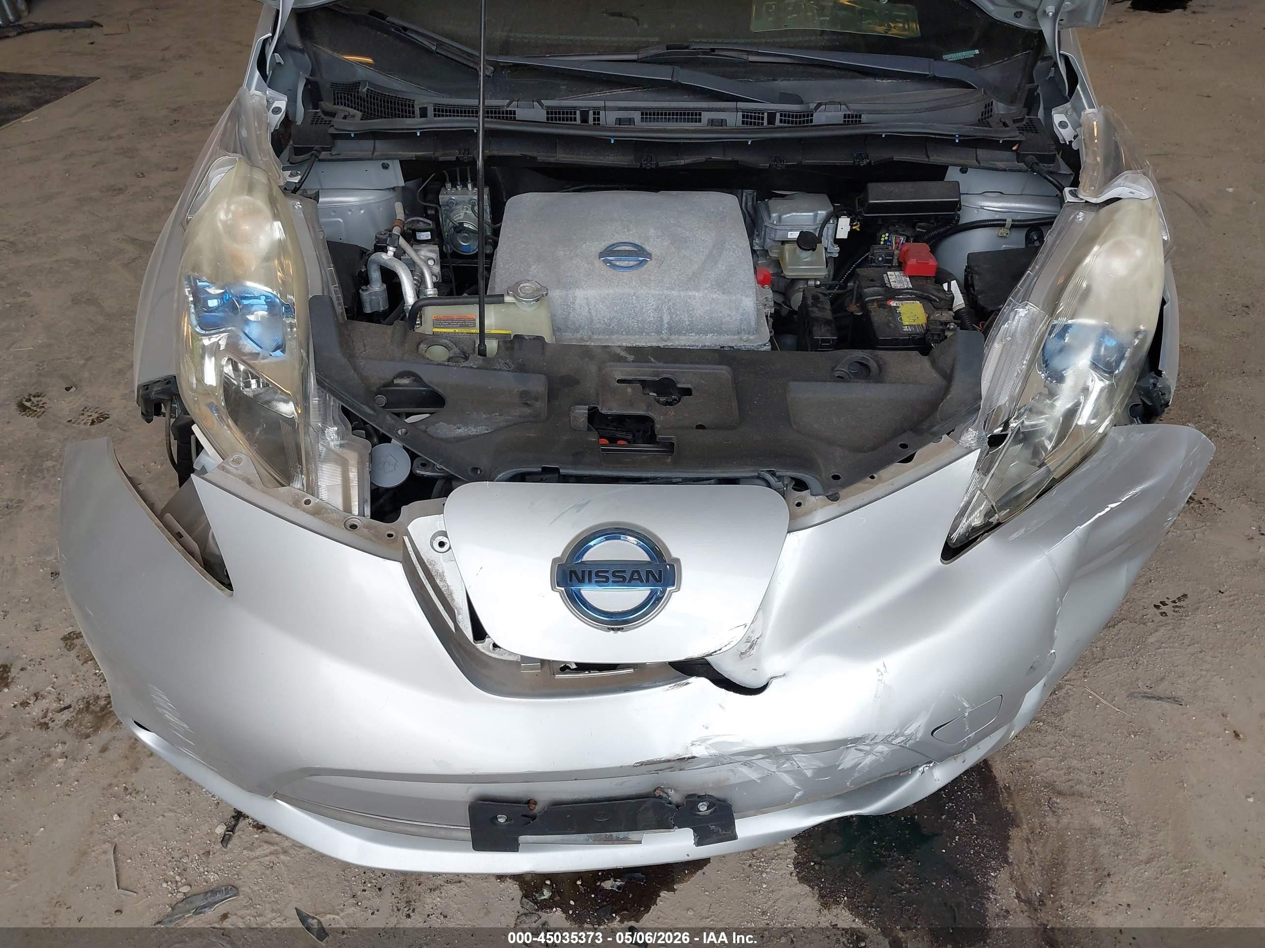 2013 Nissan Leaf Sv Silver vin: 1N4AZ0CP9DC422989
