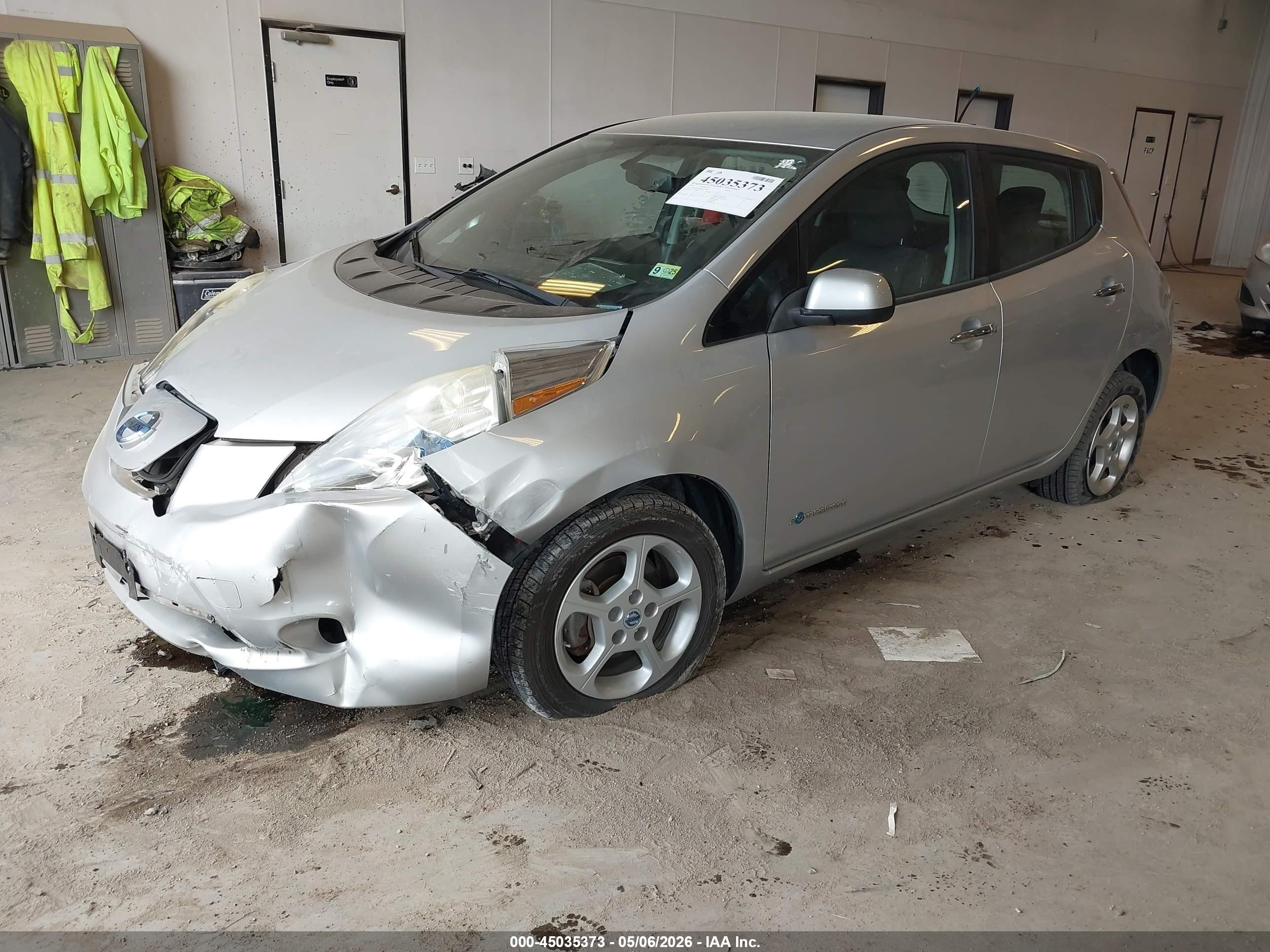 2013 Nissan Leaf Sv Silver vin: 1N4AZ0CP9DC422989