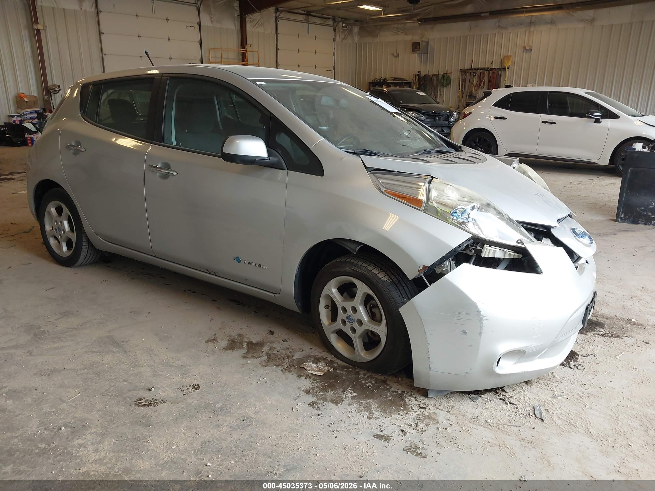 2013 Nissan Leaf Sv Silver vin: 1N4AZ0CP9DC422989