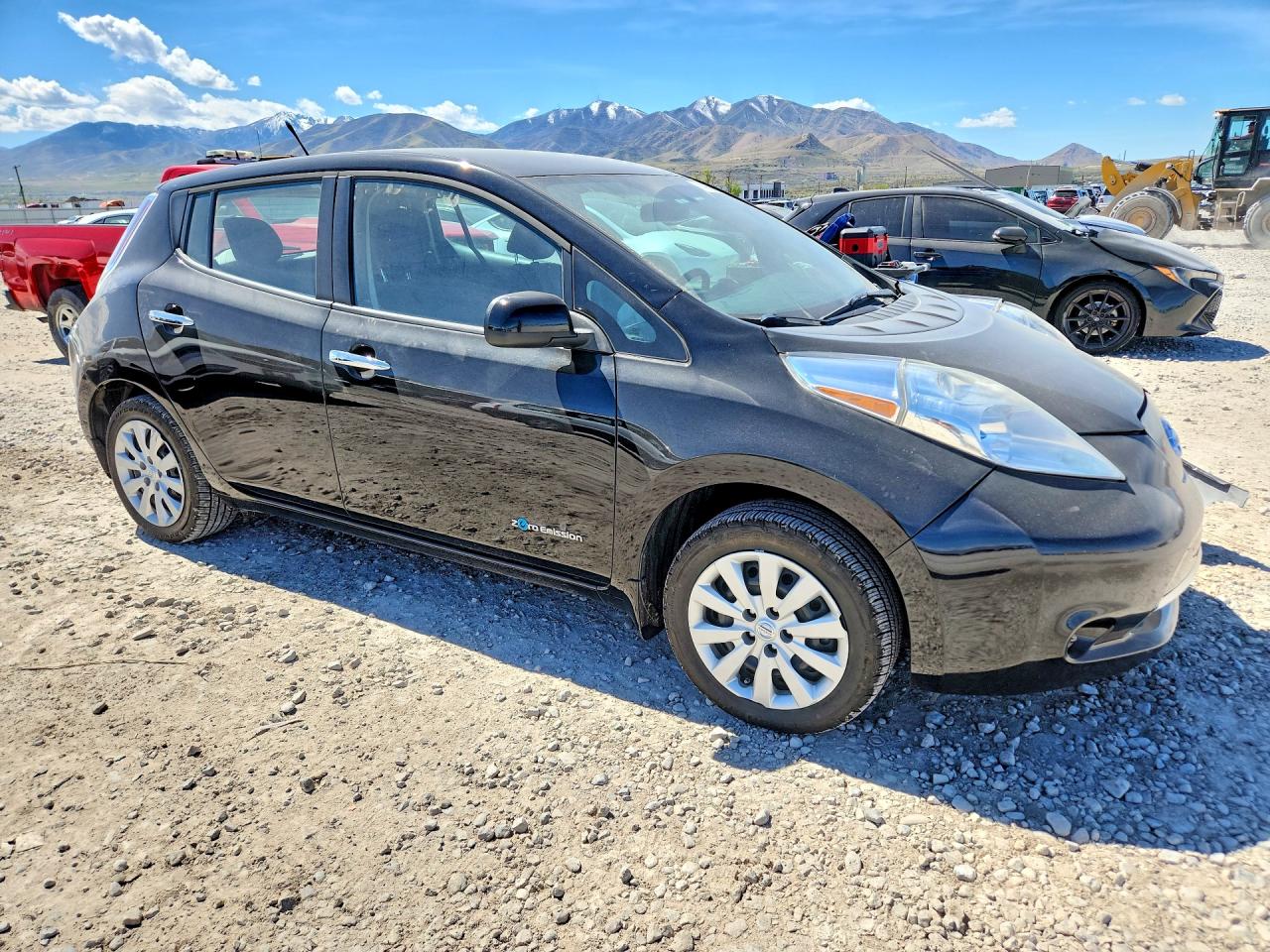 2014 Nissan Leaf S Black vin: 1N4AZ0CP9EC330055