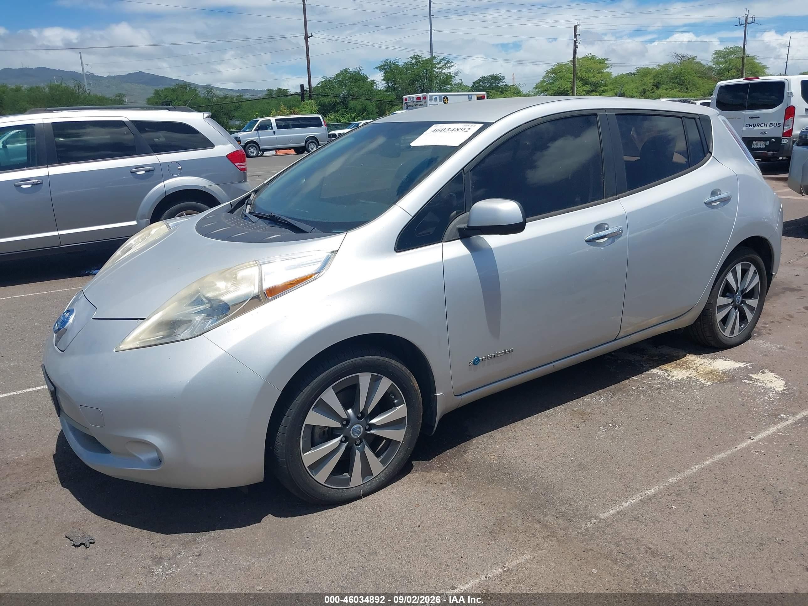 2014 Nissan Leaf Sl Silver vin: 1N4AZ0CP9EC334879