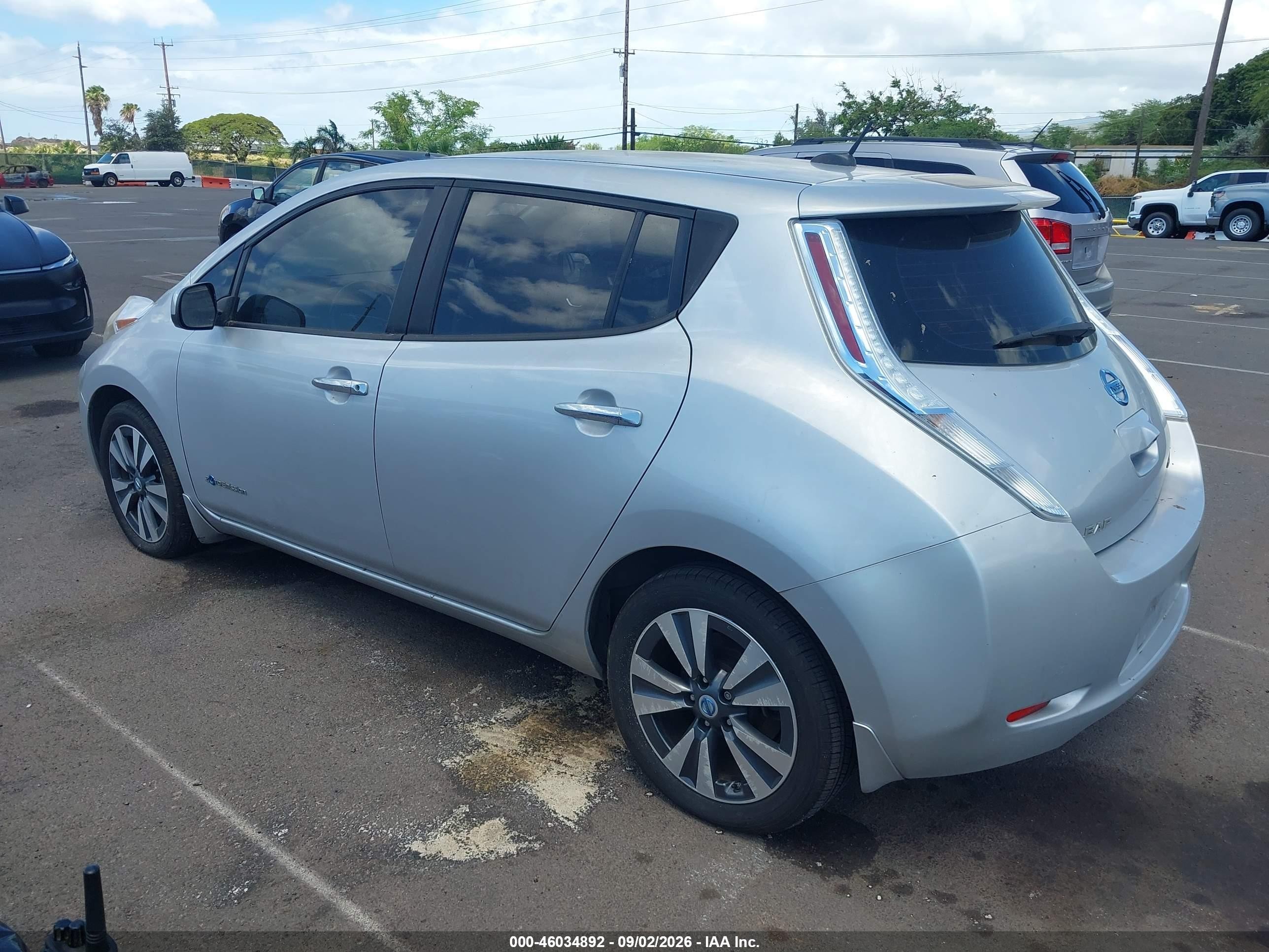 2014 Nissan Leaf Sl Silver vin: 1N4AZ0CP9EC334879
