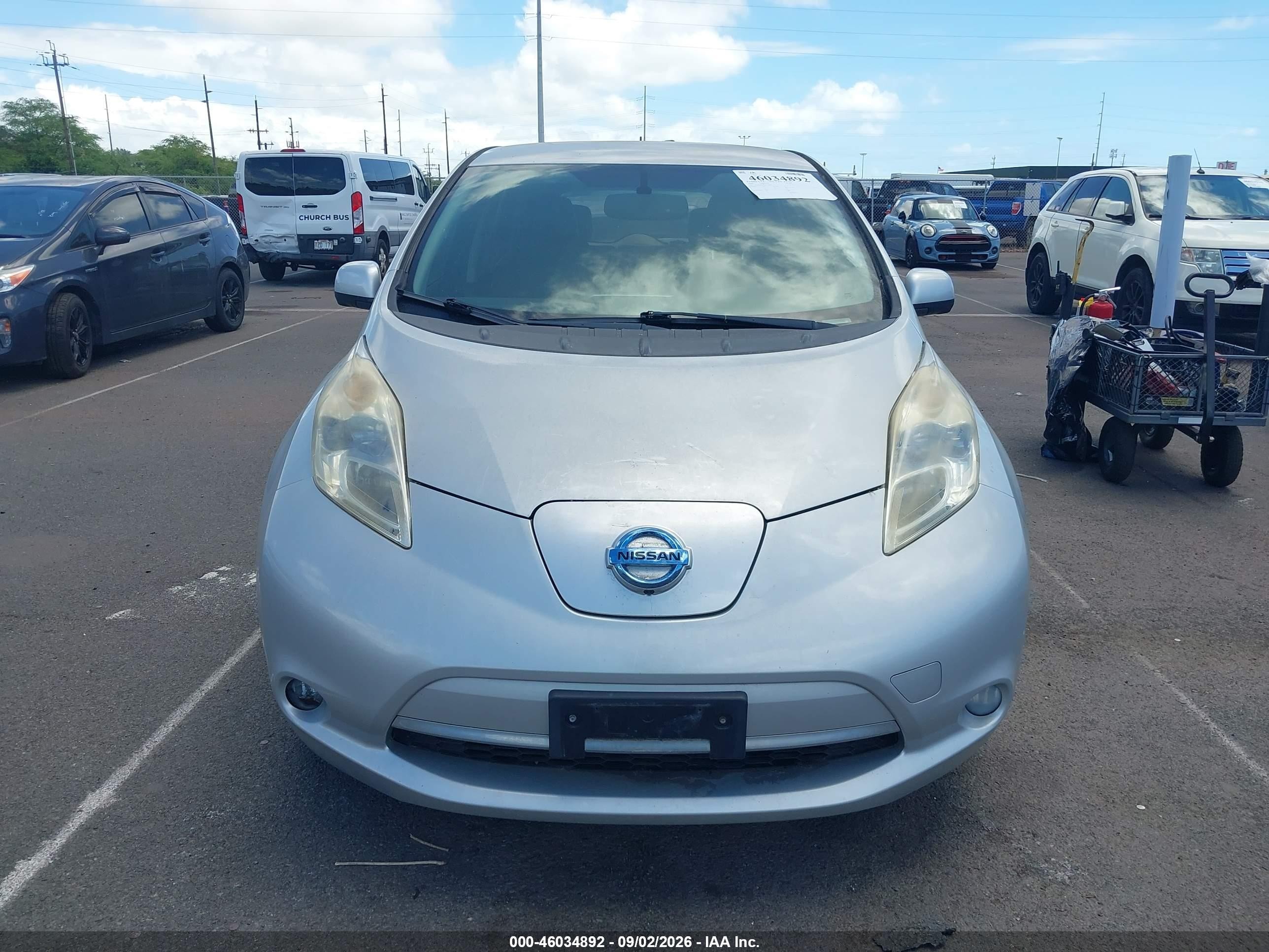 2014 Nissan Leaf Sl Silver vin: 1N4AZ0CP9EC334879