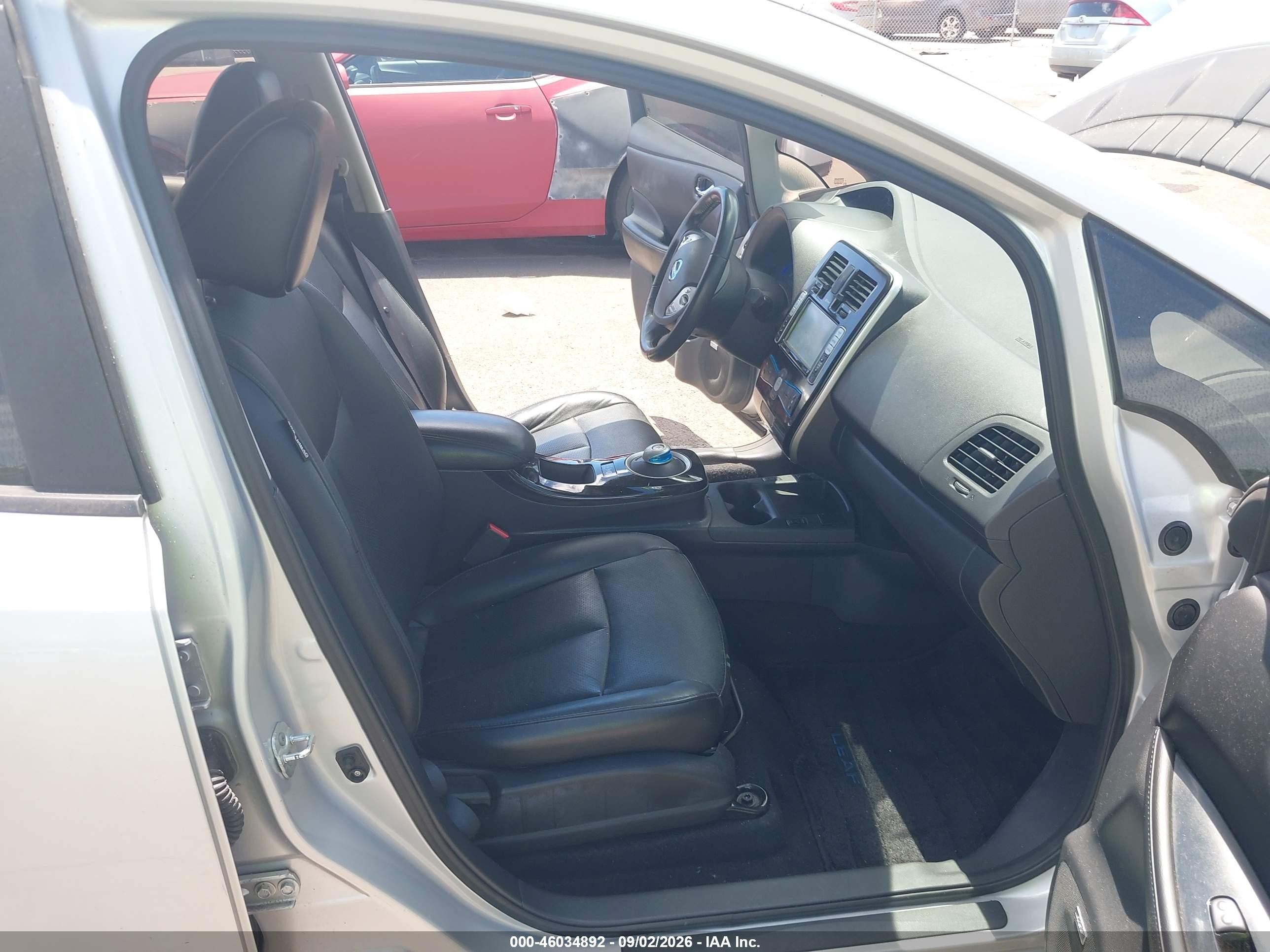 2014 Nissan Leaf Sl Silver vin: 1N4AZ0CP9EC334879