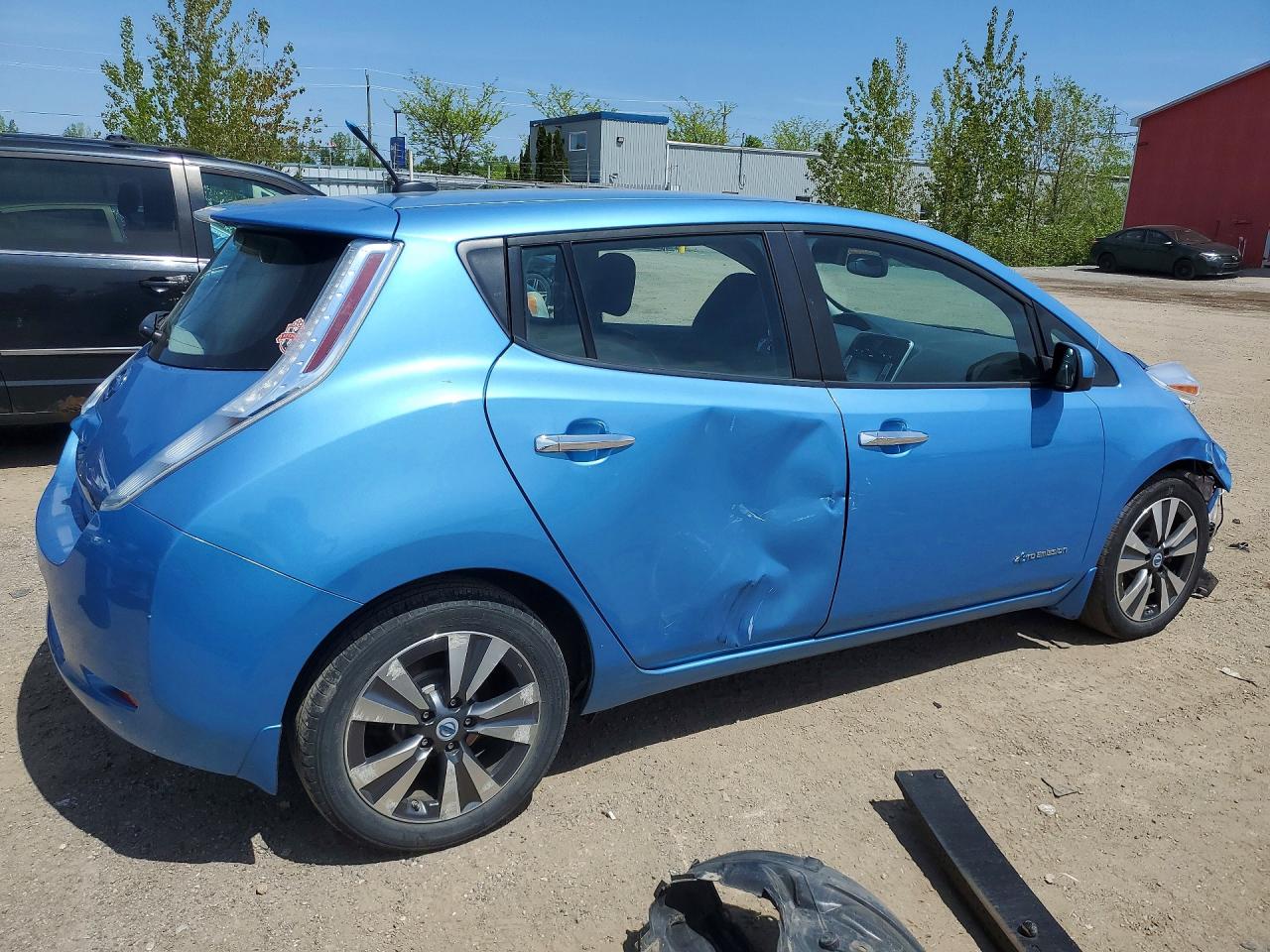 2014 Nissan Leaf S 5dr Синий vin: 1N4AZ0CP9EC336387