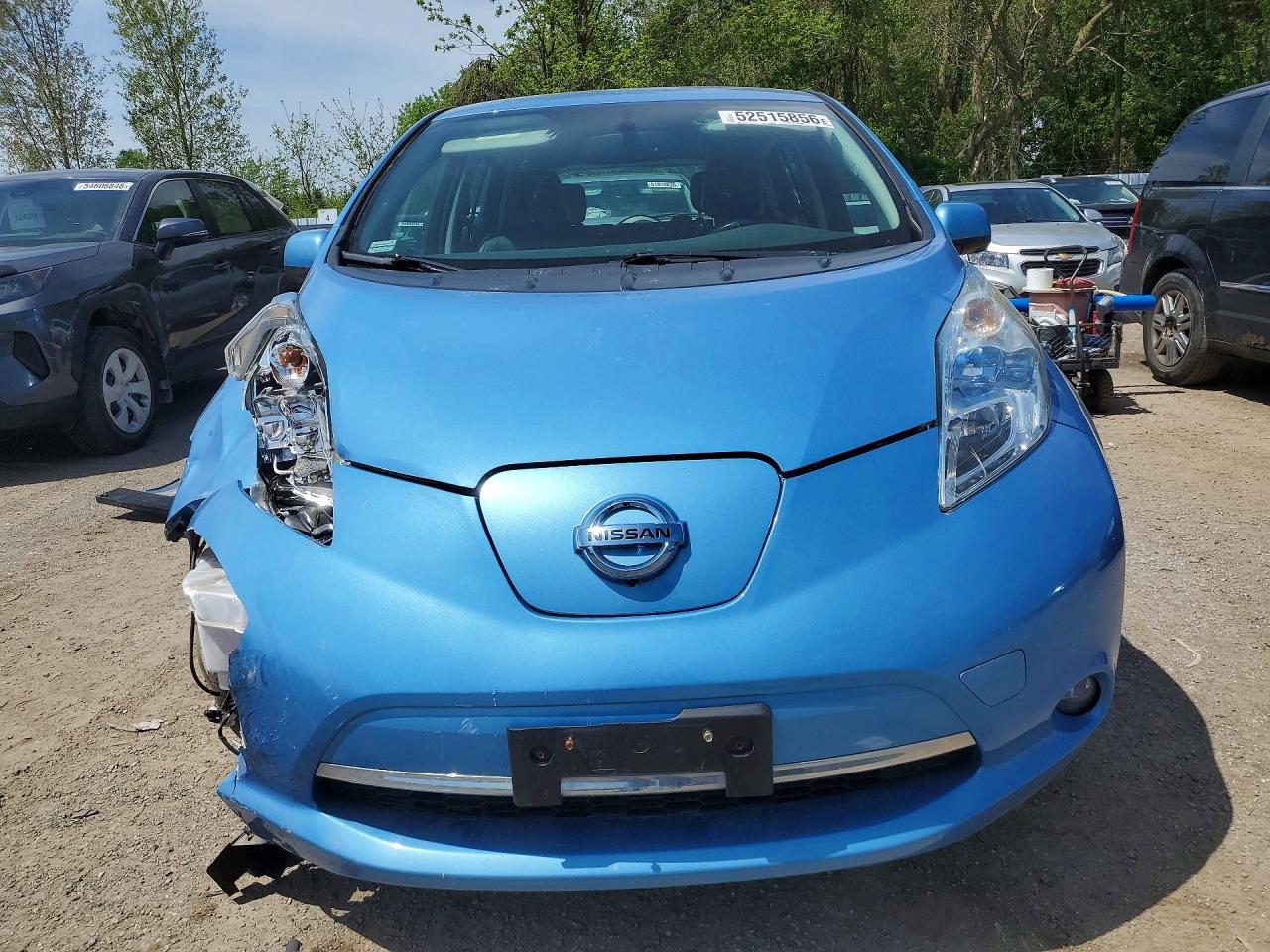 2014 Nissan Leaf S 5dr Синий vin: 1N4AZ0CP9EC336387