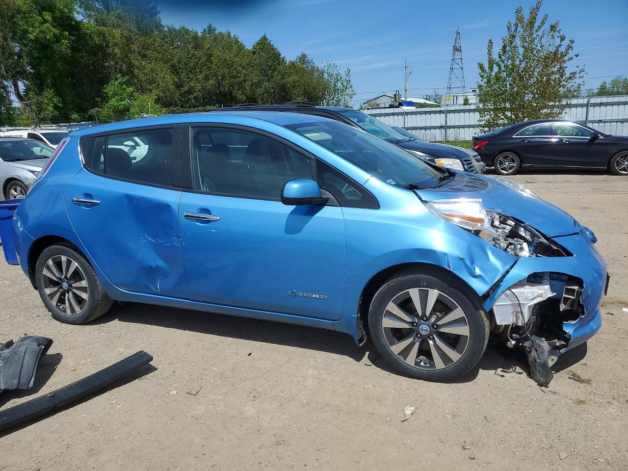 2014 Nissan Leaf S 5dr Синий vin: 1N4AZ0CP9EC336387