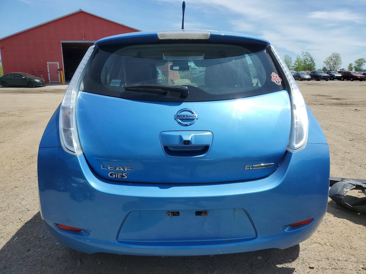 2014 Nissan Leaf S 5dr Синий vin: 1N4AZ0CP9EC336387