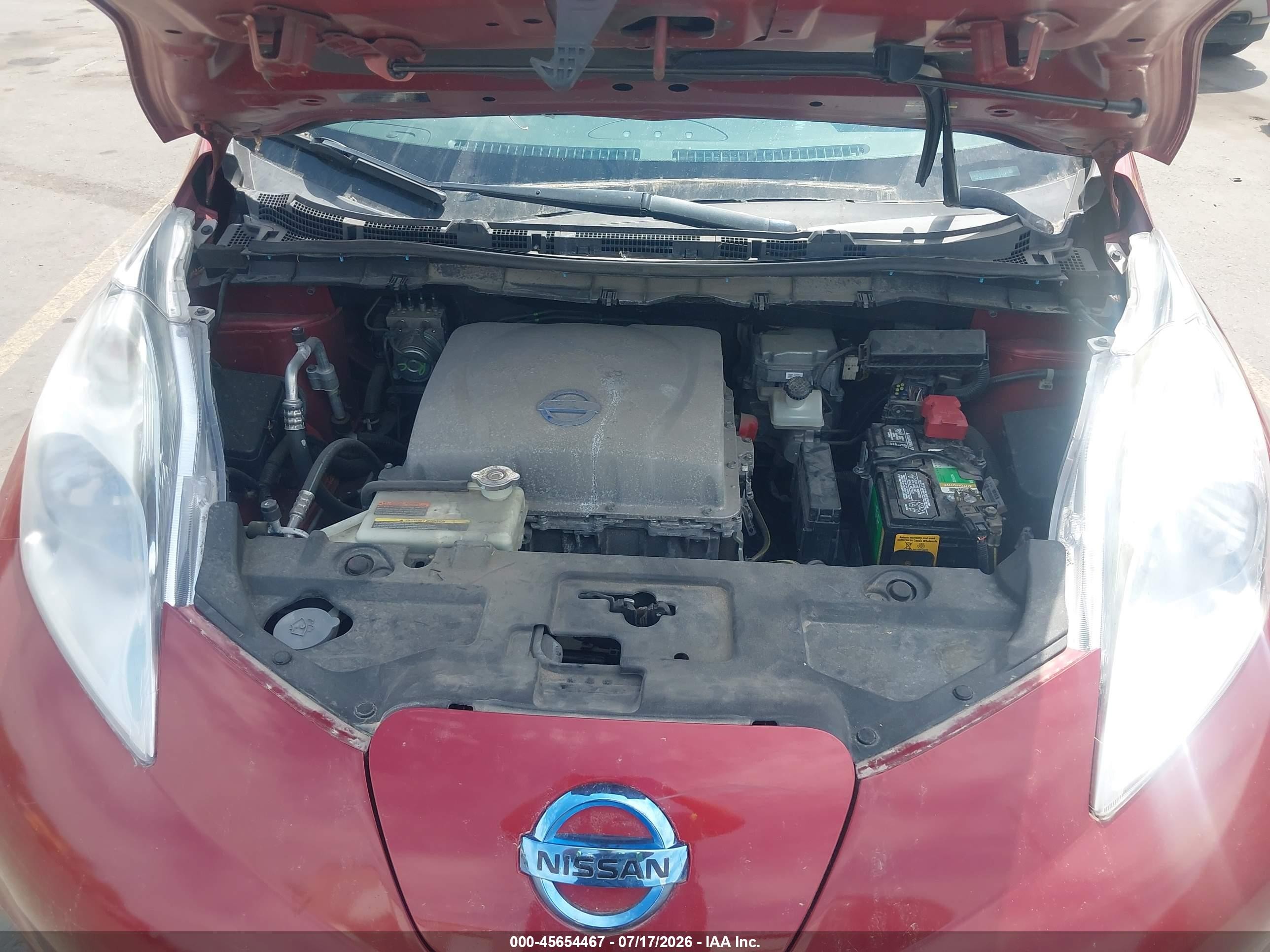 2014 Nissan Leaf S Red vin: 1N4AZ0CP9EC337720