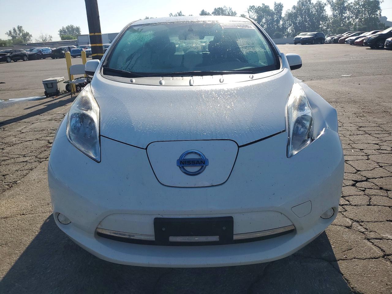 2015 Nissan Leaf S White vin: 1N4AZ0CP9FC303391