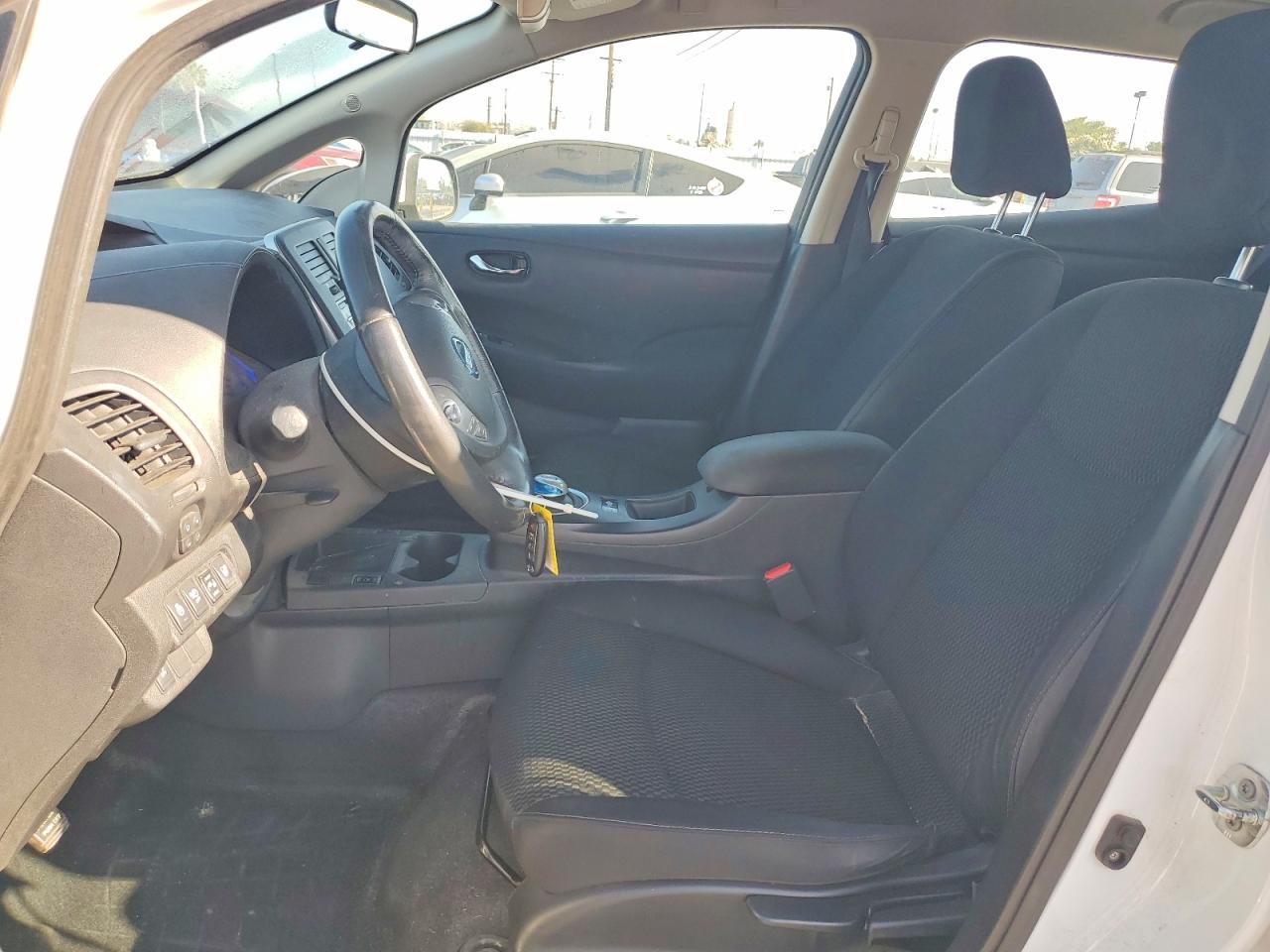2015 Nissan Leaf S White vin: 1N4AZ0CP9FC303391