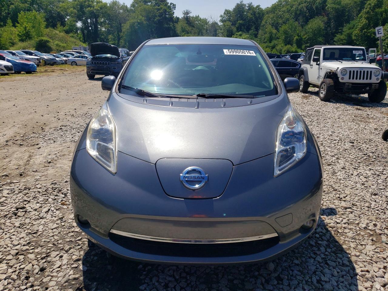 2015 Nissan Leaf S Gray vin: 1N4AZ0CP9FC320109