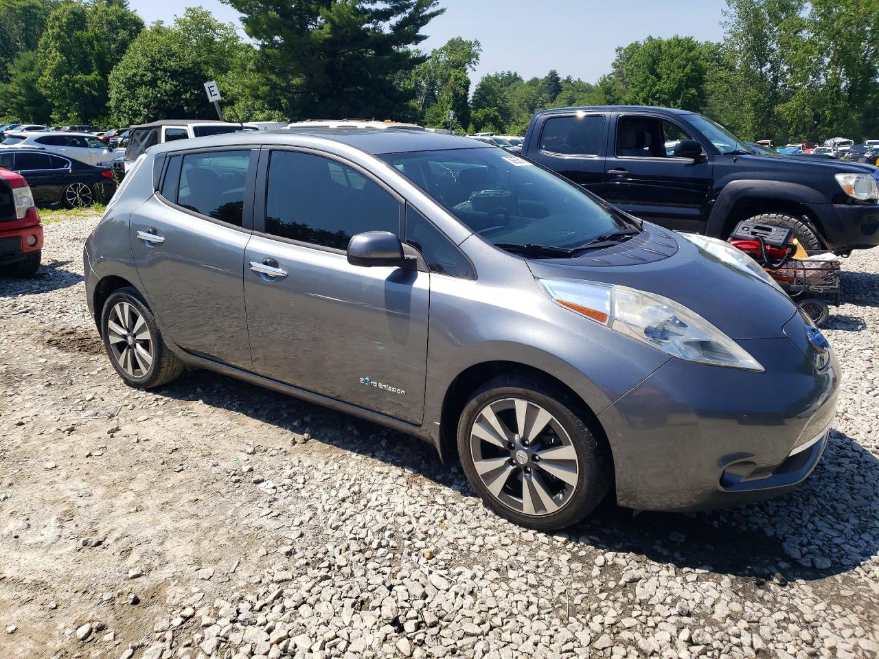 2015 Nissan Leaf S Gray vin: 1N4AZ0CP9FC320109
