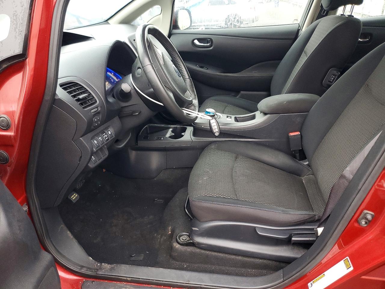 2015 Nissan Leaf S Red vin: 1N4AZ0CP9FC320420
