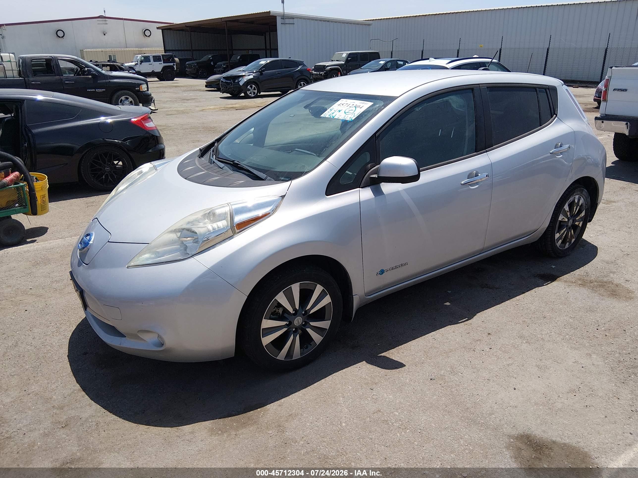 2015 Nissan Leaf Sv Silver vin: 1N4AZ0CP9FC323690