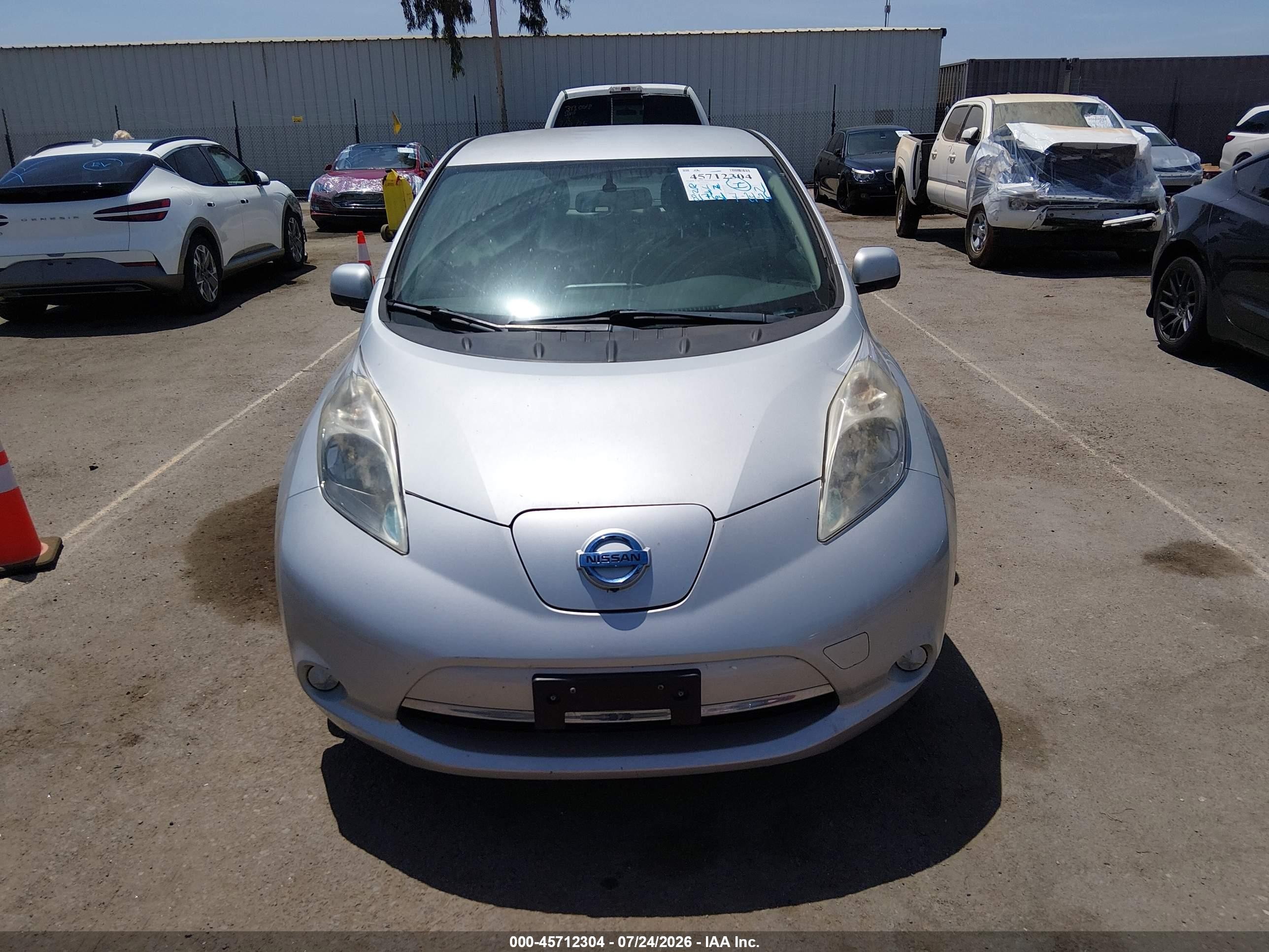 2015 Nissan Leaf Sv Silver vin: 1N4AZ0CP9FC323690