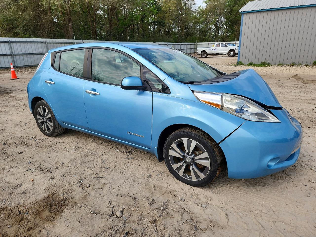 2015 Nissan Leaf Sv Синий vin: 1N4AZ0CP9FC325603
