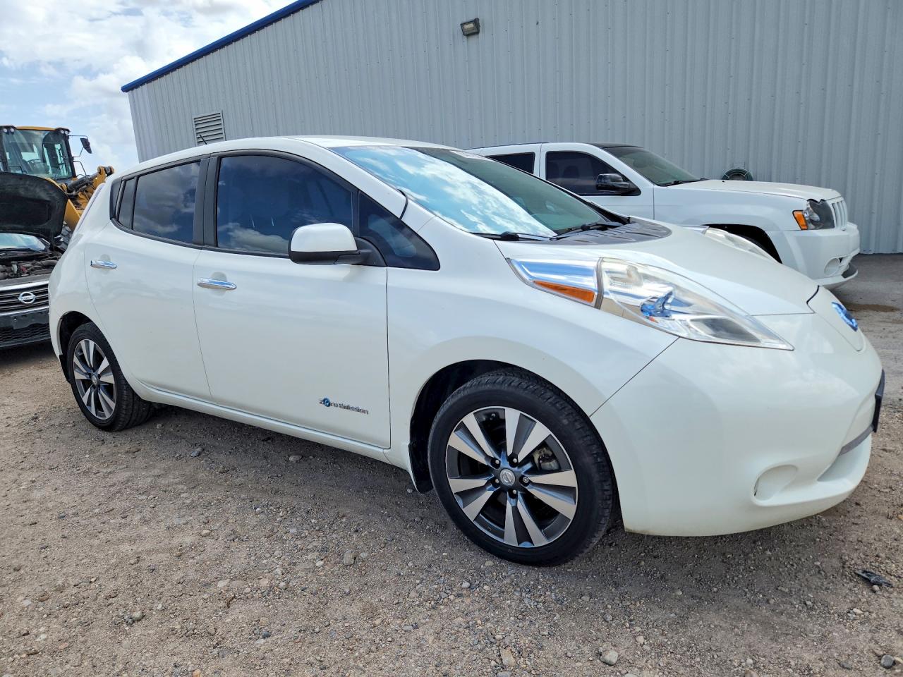 2015 Nissan Leaf Sv White vin: 1N4AZ0CP9FC330915
