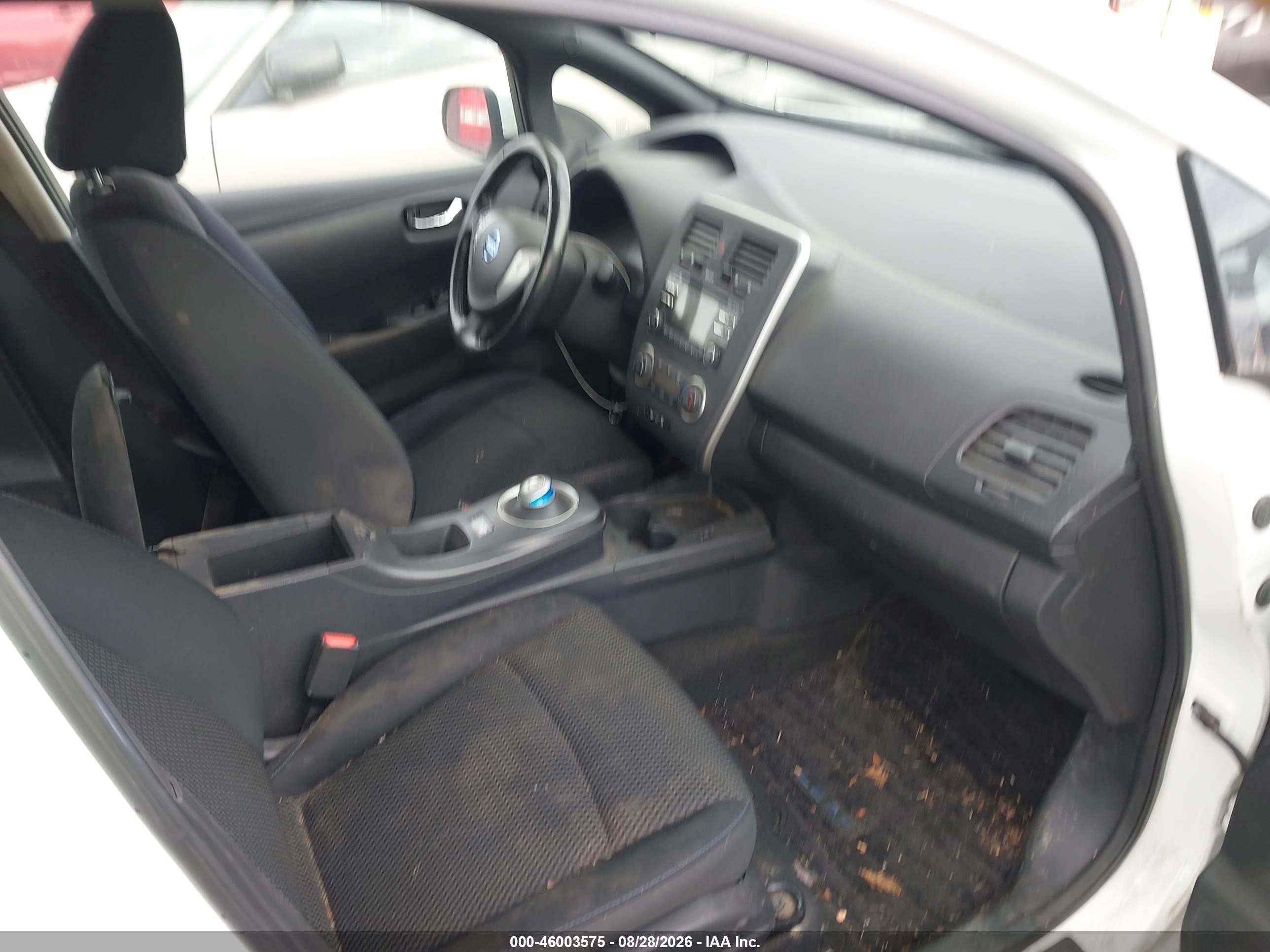 2013 Nissan Leaf S White vin: 1N4AZ0CPXDC402105