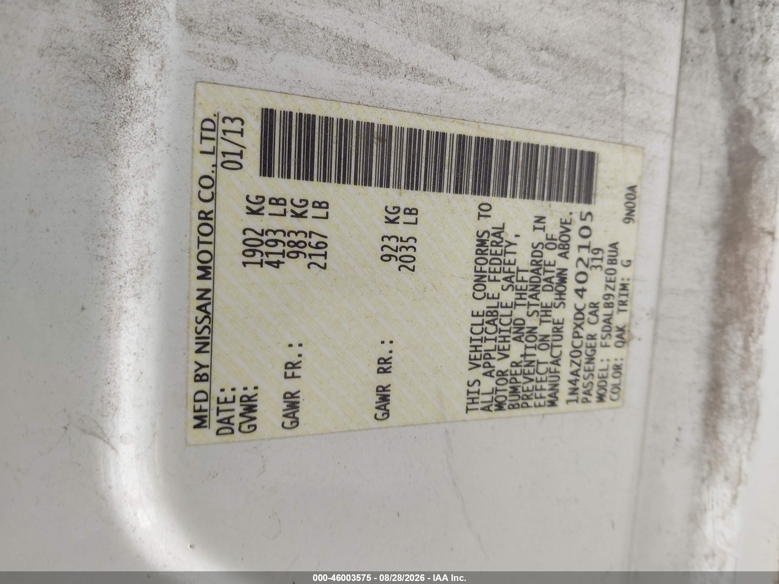 2013 Nissan Leaf S White vin: 1N4AZ0CPXDC402105