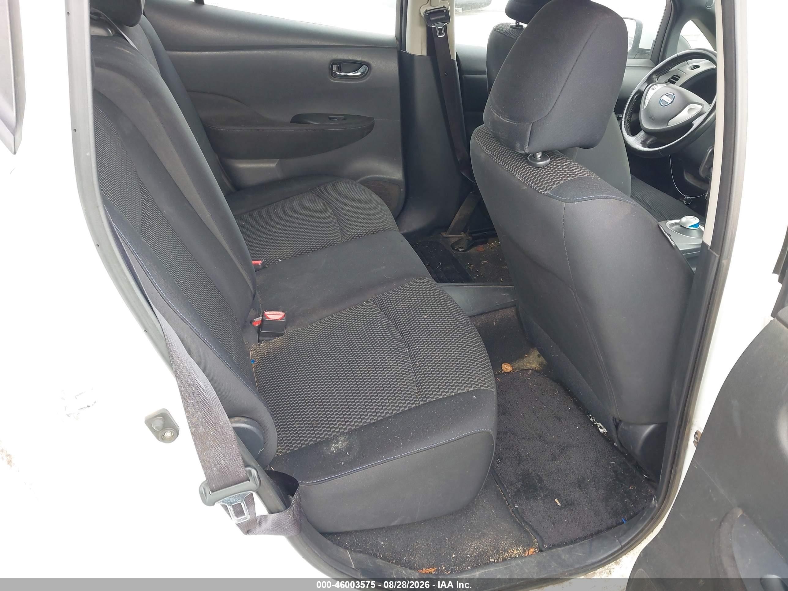 2013 Nissan Leaf S White vin: 1N4AZ0CPXDC402105