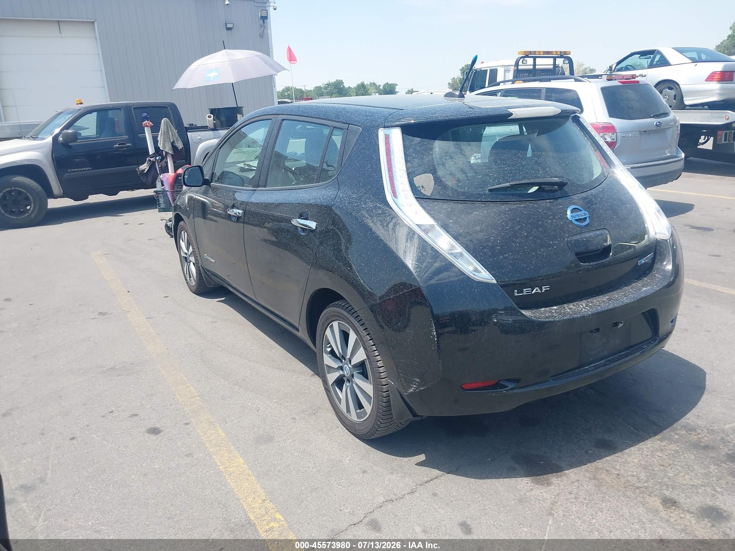 2013 Nissan Leaf Sl Black vin: 1N4AZ0CPXDC403058