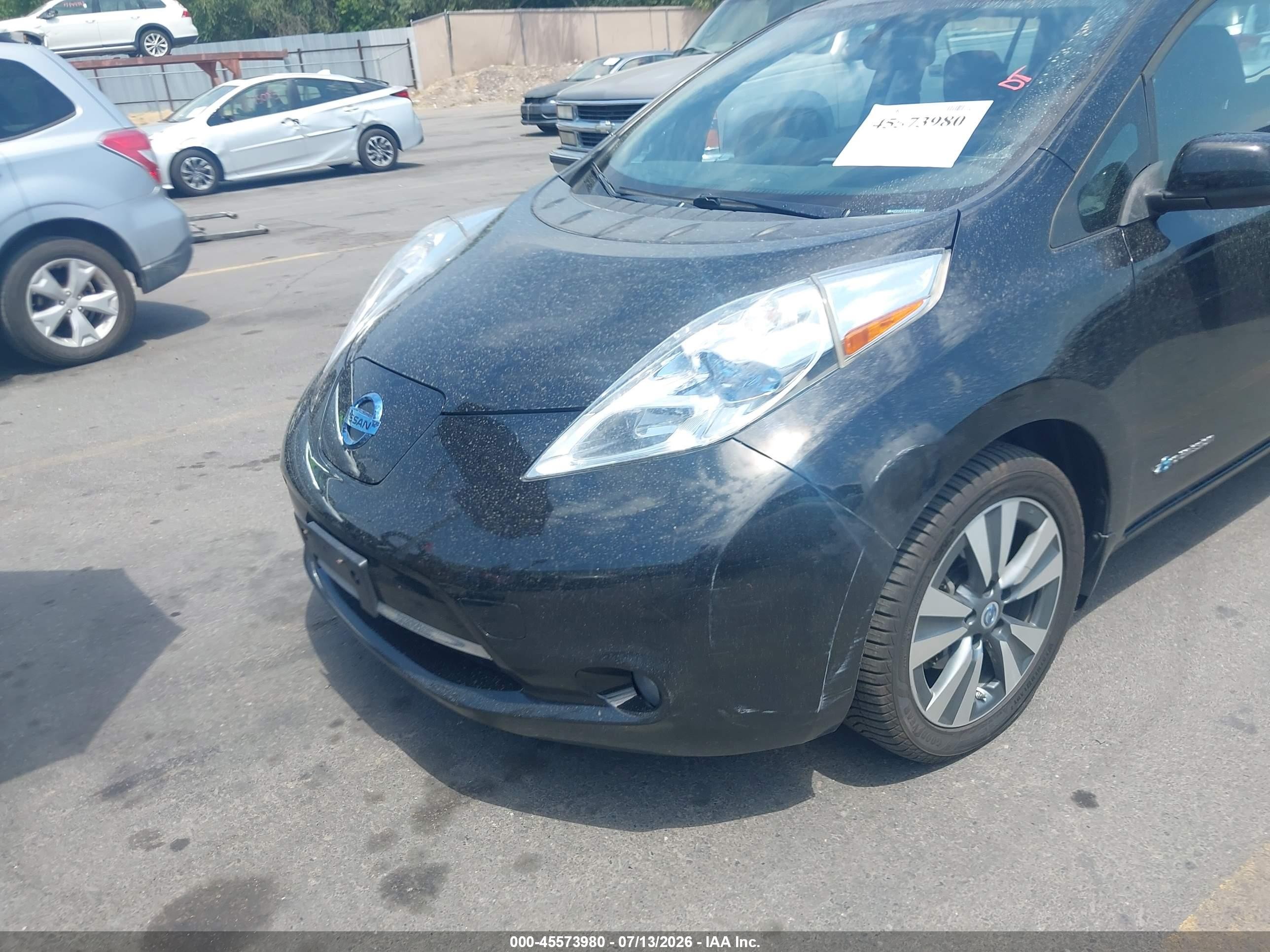 2013 Nissan Leaf Sl Black vin: 1N4AZ0CPXDC403058