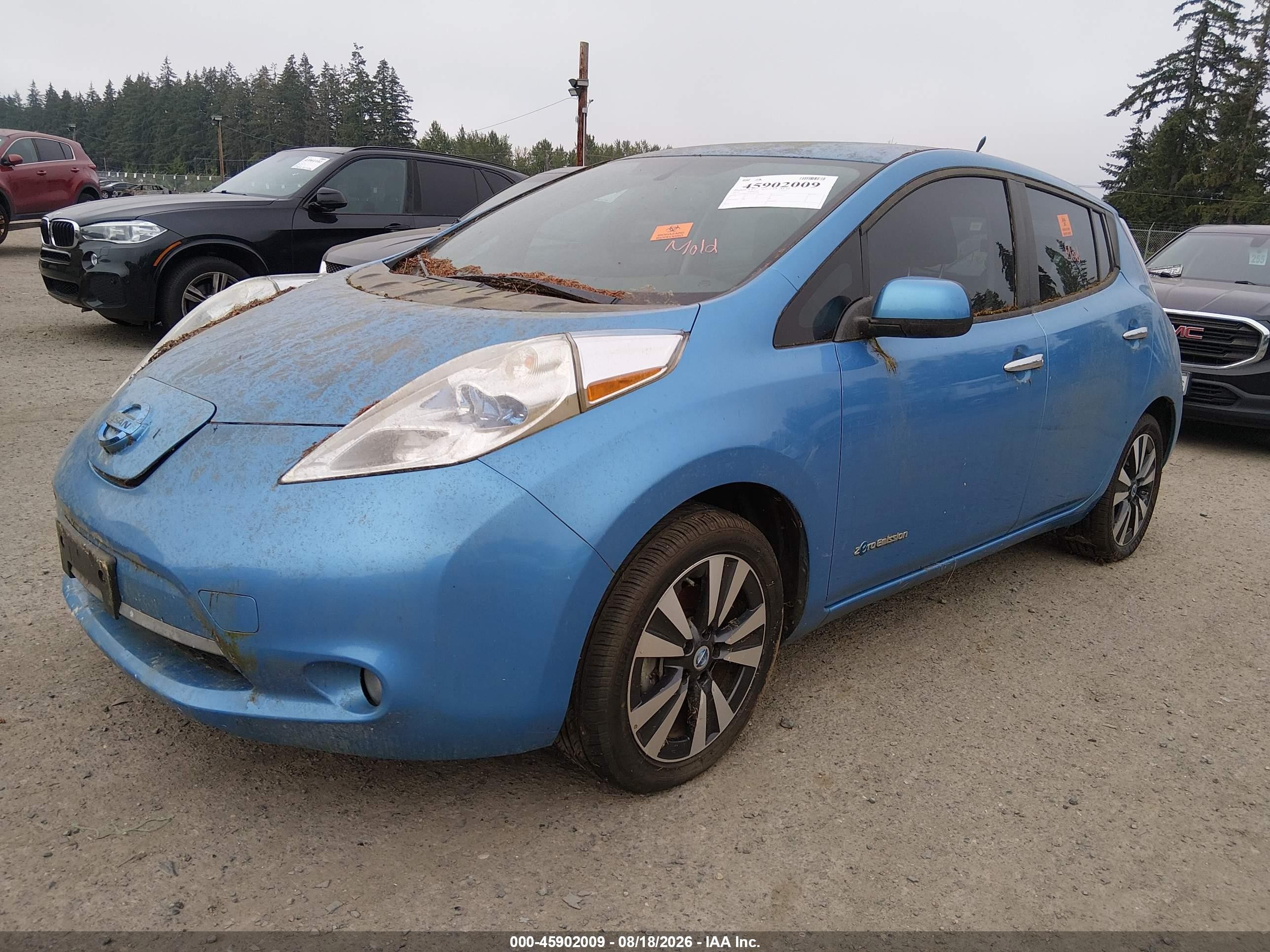 2013 Nissan Leaf Sl Blue vin: 1N4AZ0CPXDC410270
