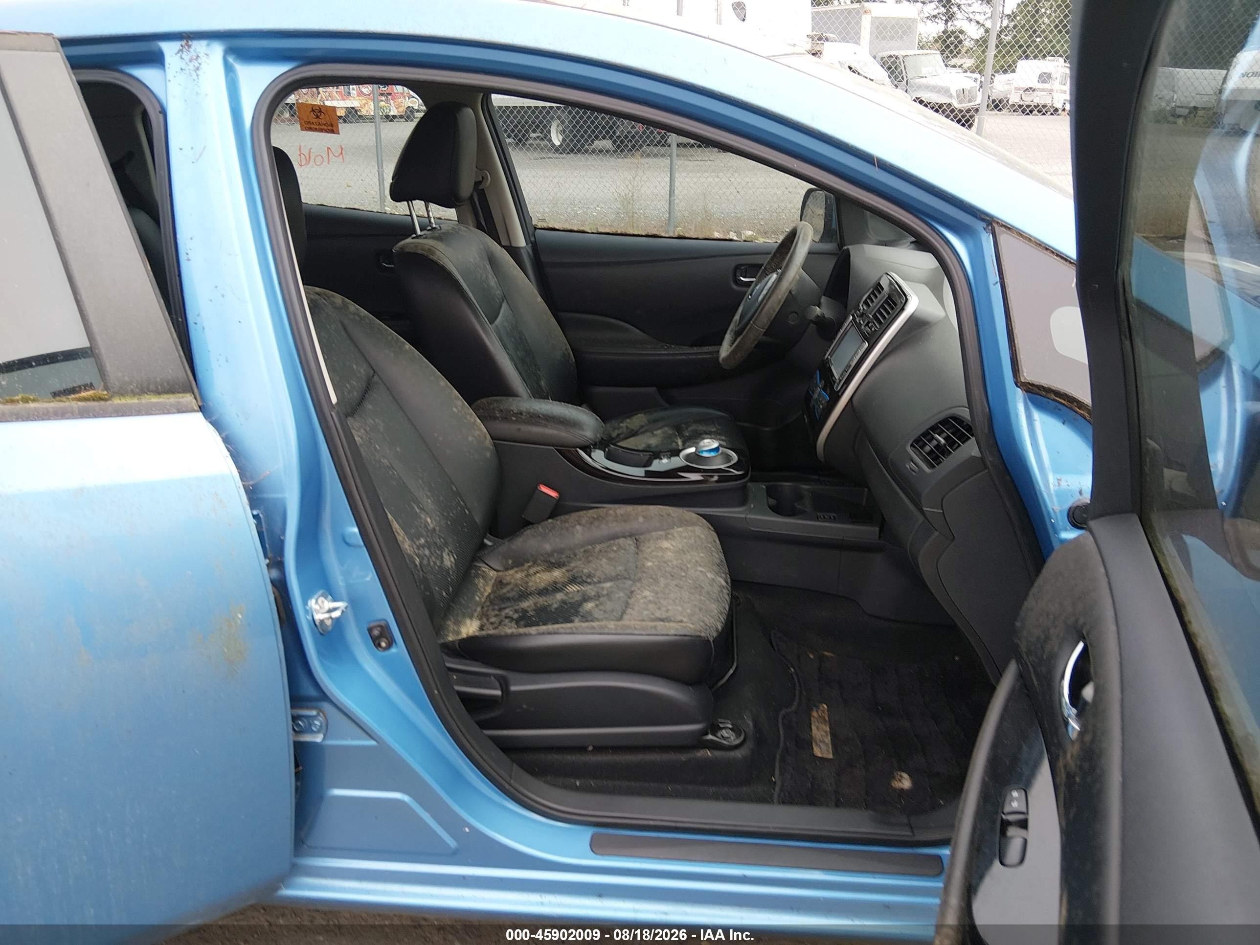 2013 Nissan Leaf Sl Blue vin: 1N4AZ0CPXDC410270