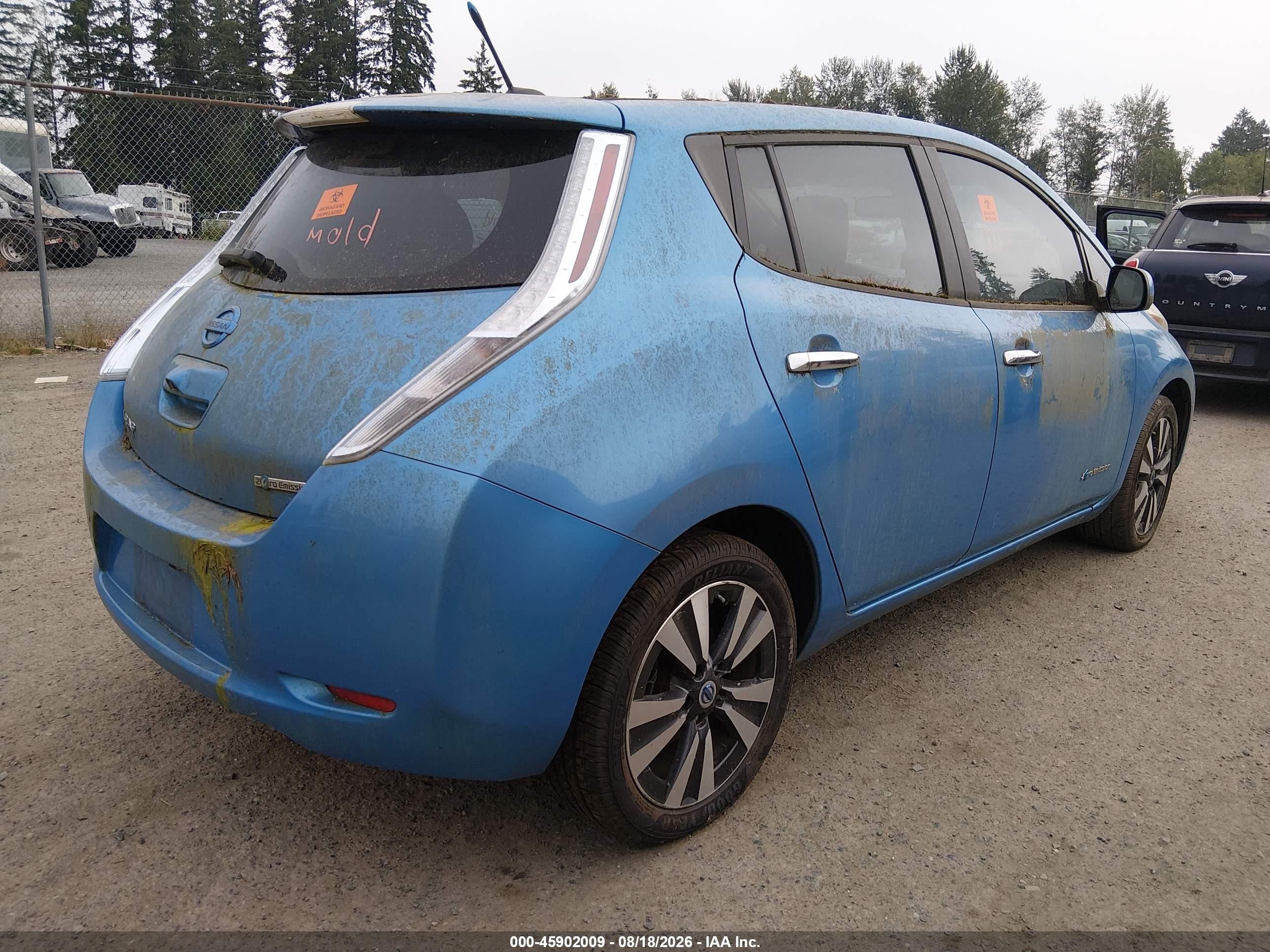 2013 Nissan Leaf Sl Blue vin: 1N4AZ0CPXDC410270