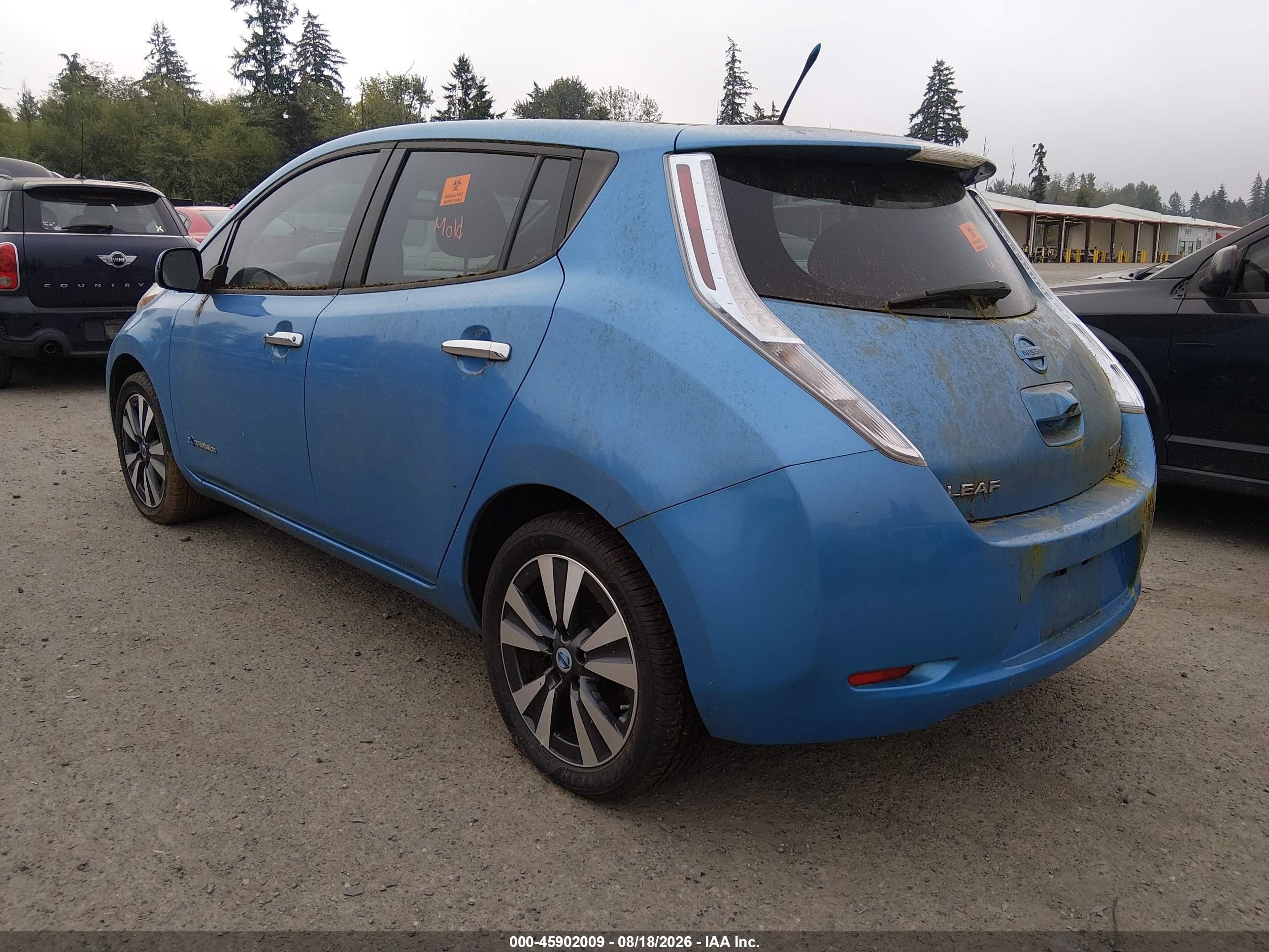 2013 Nissan Leaf Sl Blue vin: 1N4AZ0CPXDC410270