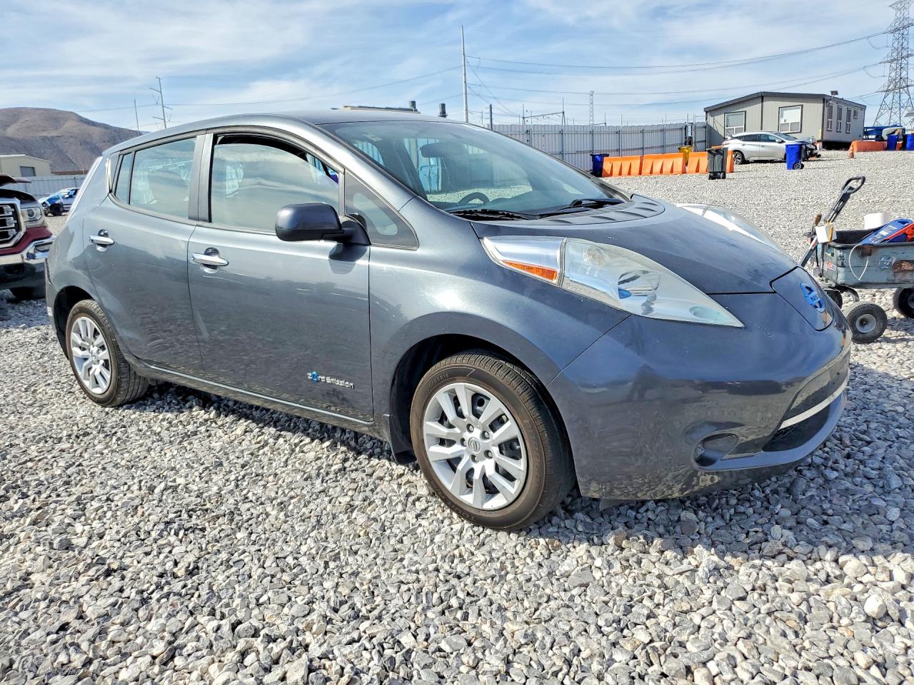 2013 Nissan Leaf S Gray vin: 1N4AZ0CPXDC413329