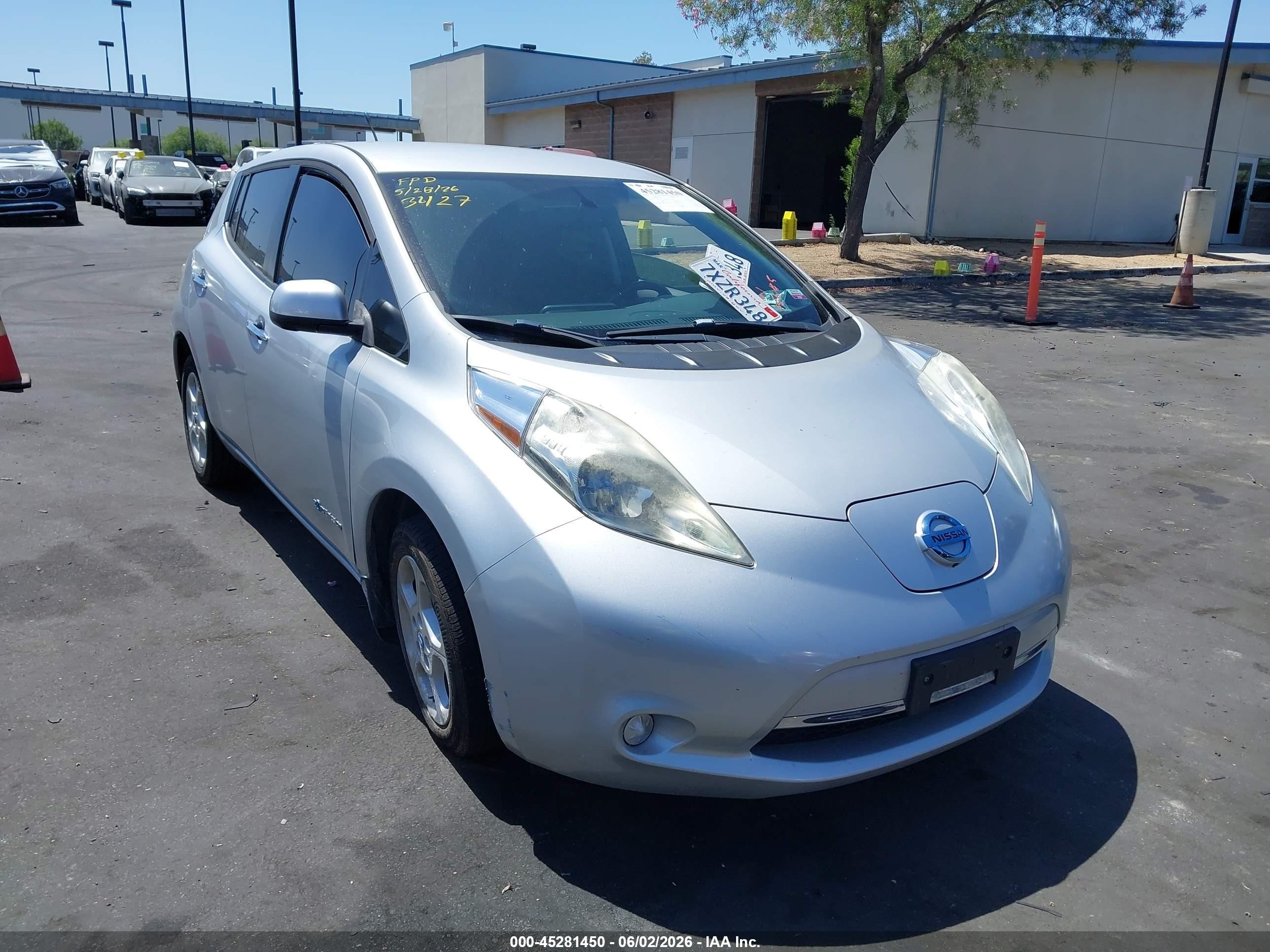2013 Nissan Leaf Sv Silver vin: 1N4AZ0CPXDC413427