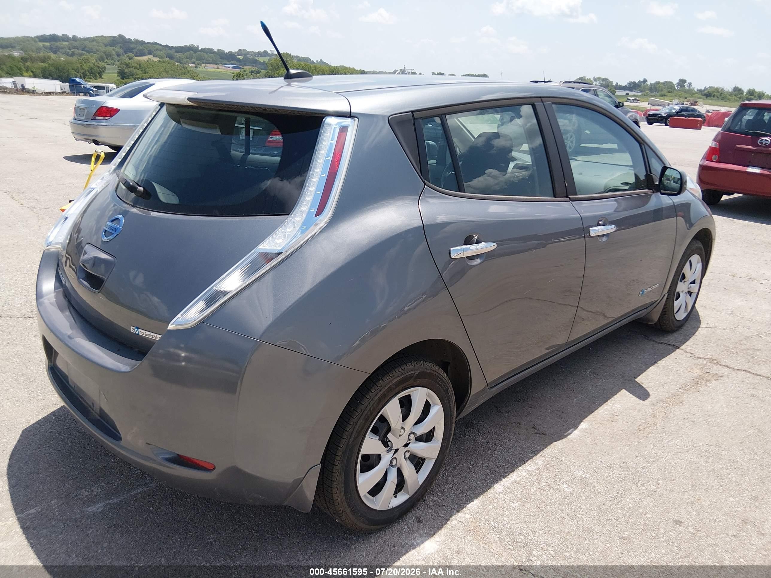 2014 Nissan Leaf S Gray vin: 1N4AZ0CPXEC340710
