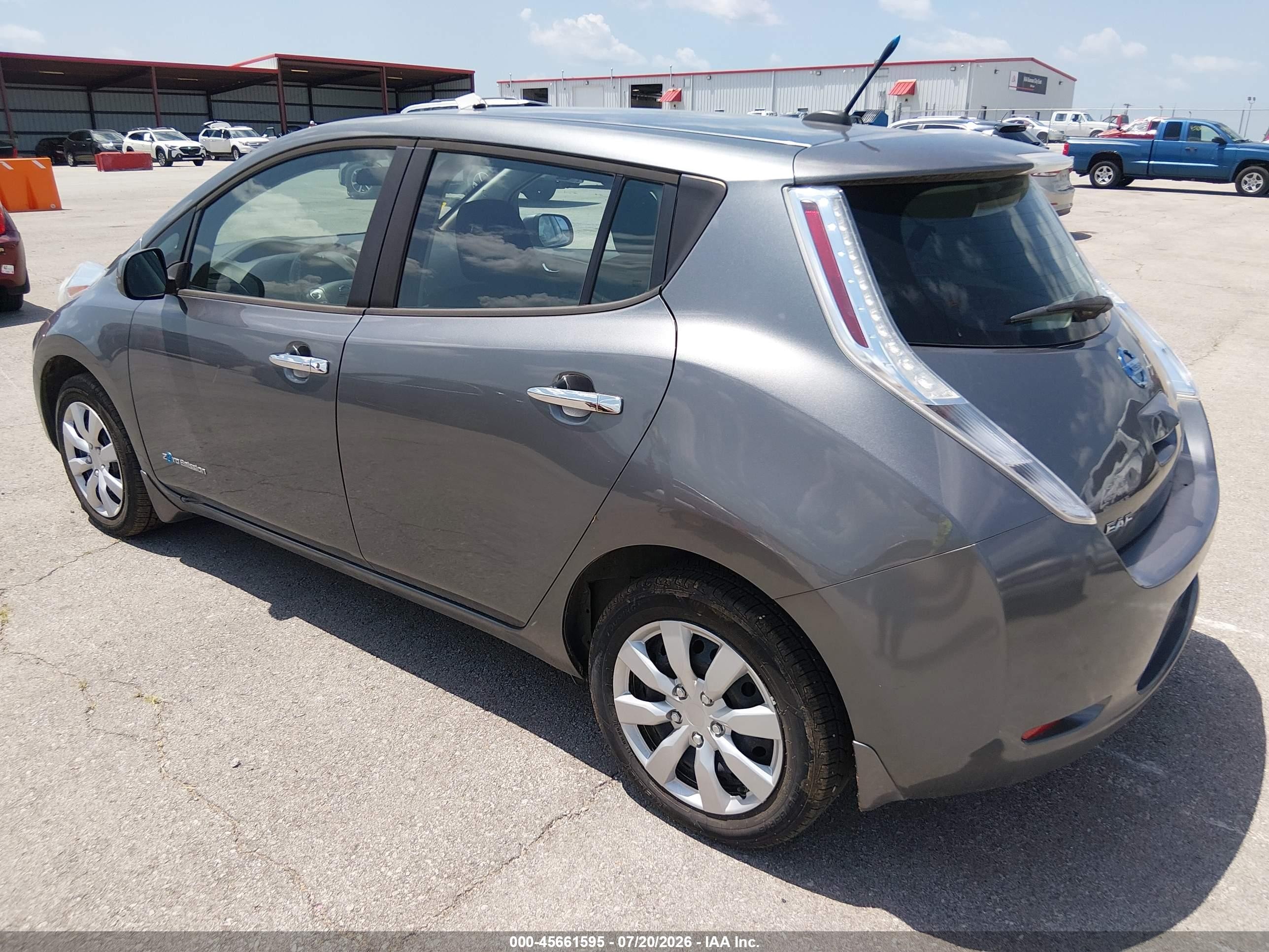 2014 Nissan Leaf S Gray vin: 1N4AZ0CPXEC340710