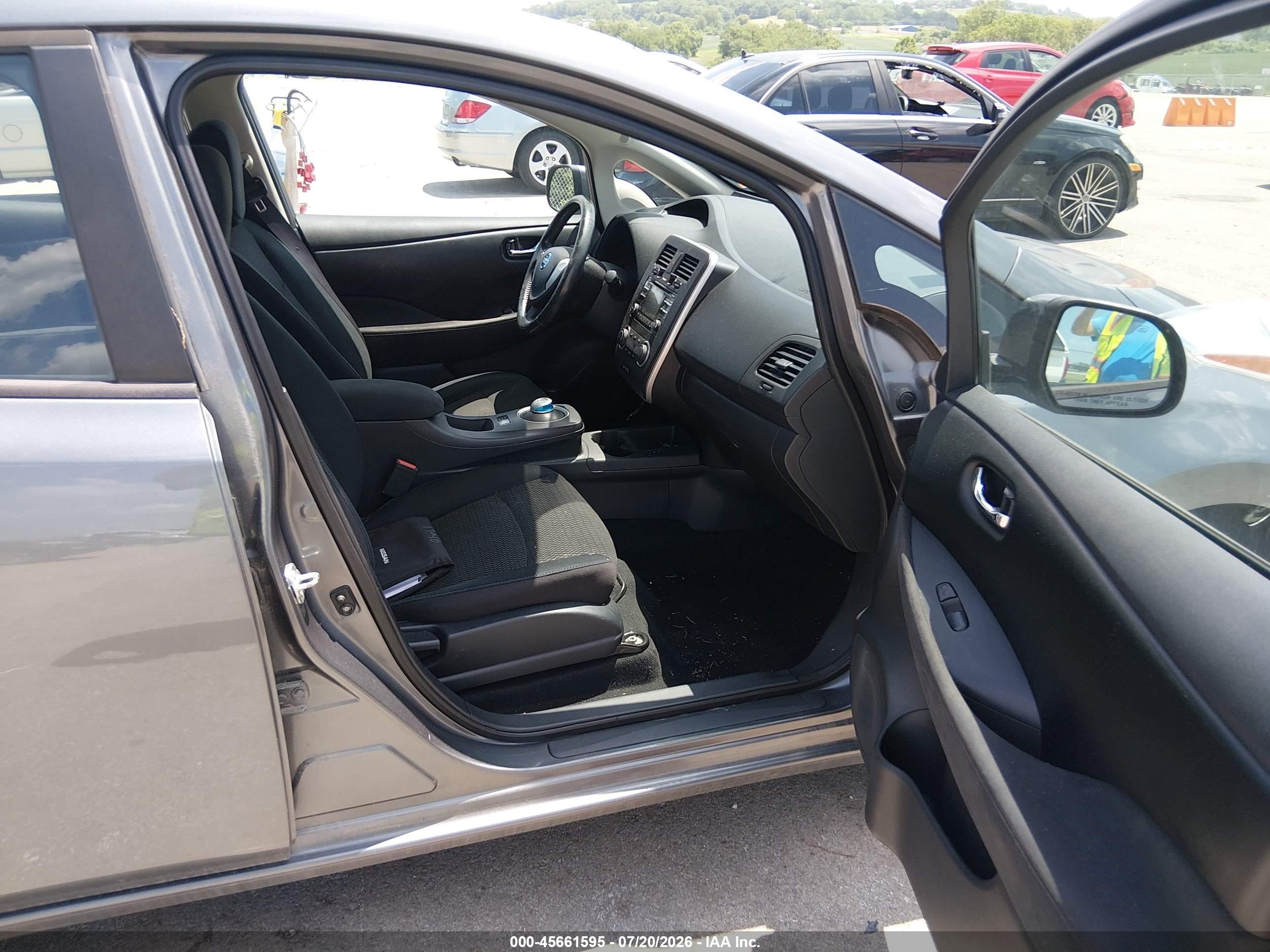 2014 Nissan Leaf S Gray vin: 1N4AZ0CPXEC340710