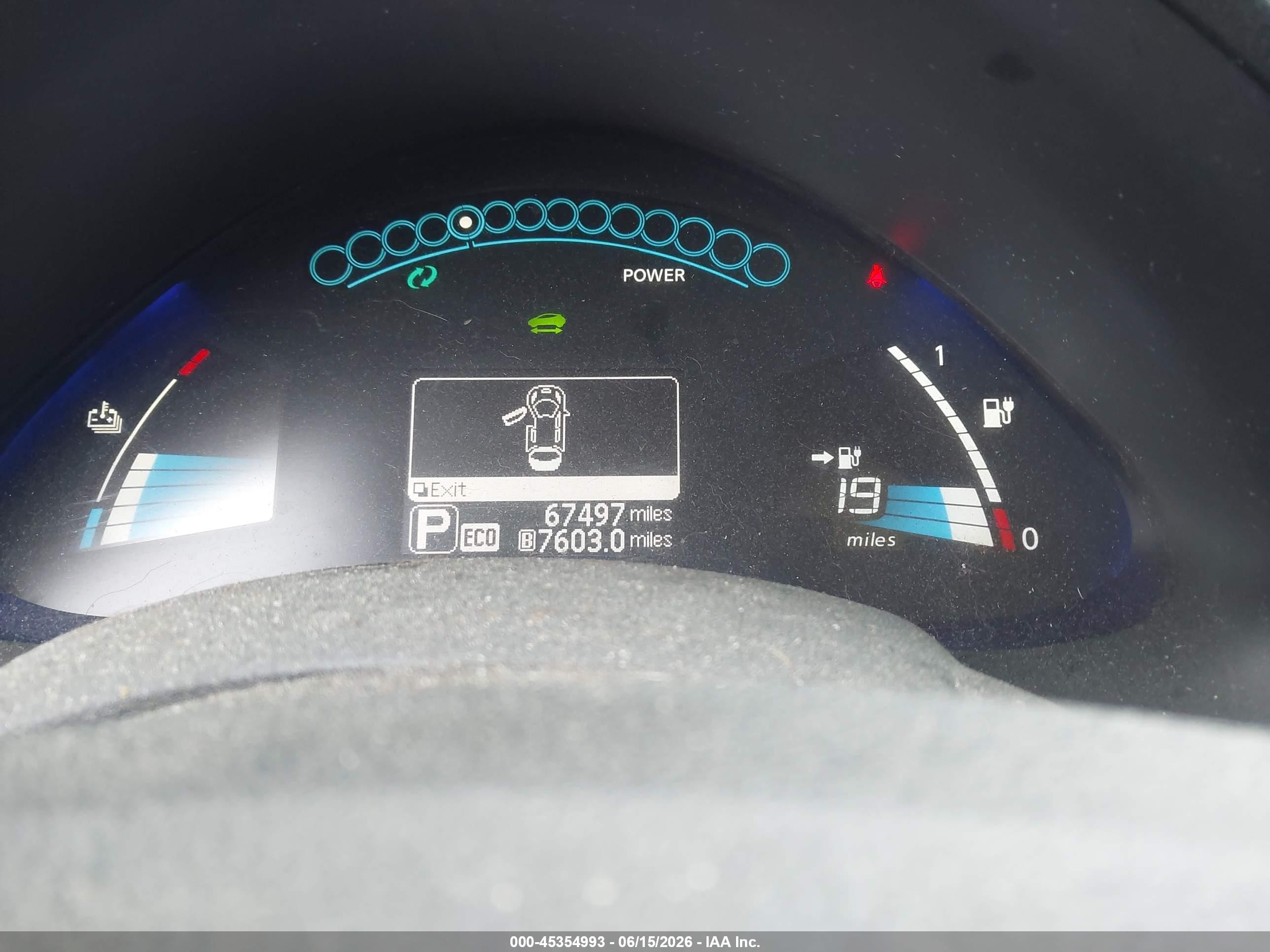 2015 Nissan Leaf S Black vin: 1N4AZ0CPXFC311032