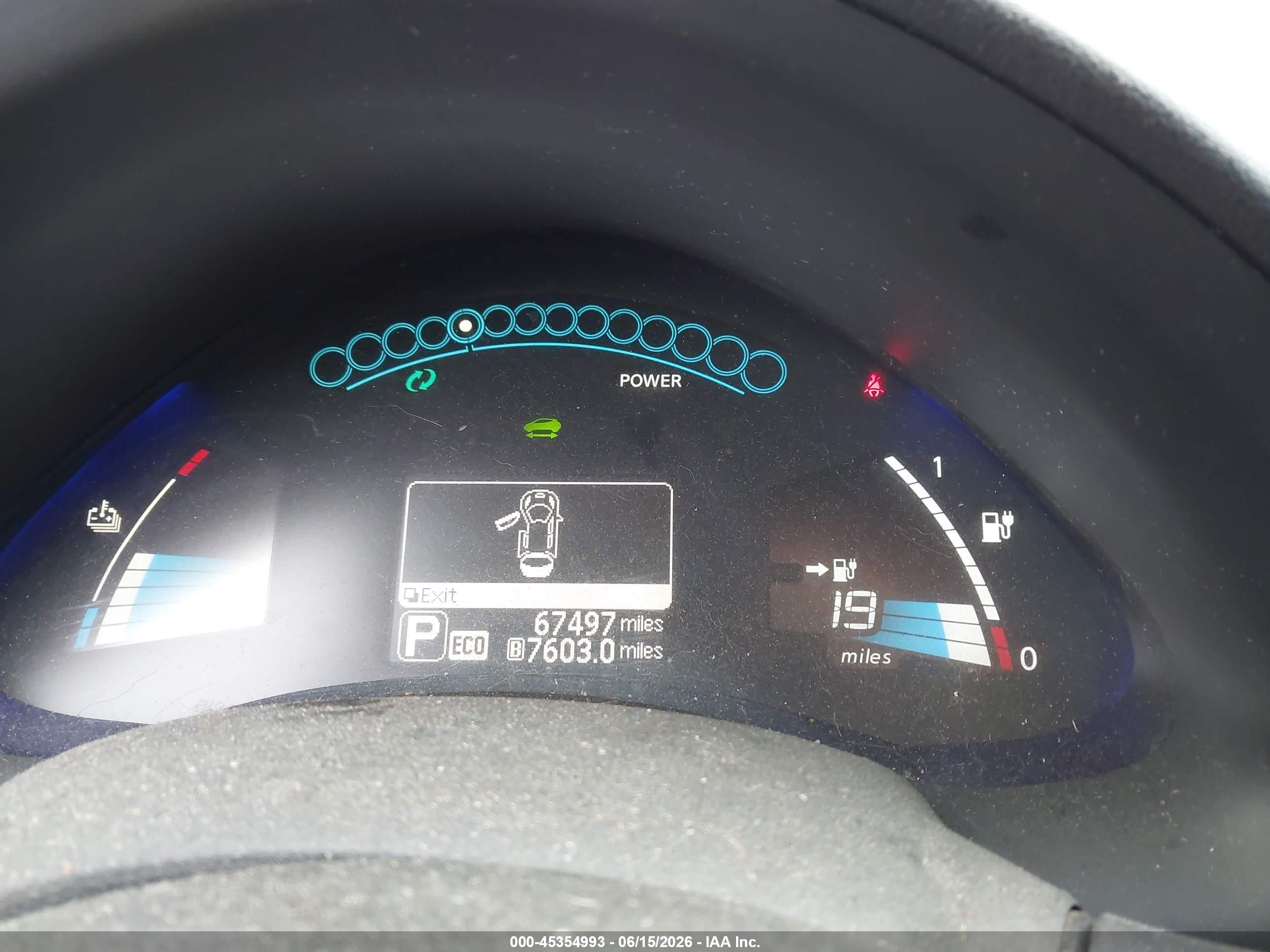 2015 Nissan Leaf S Black vin: 1N4AZ0CPXFC311032