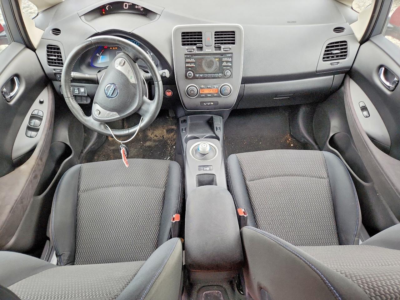 2015 Nissan Leaf S Burgundy vin: 1N4AZ0CPXFC314822