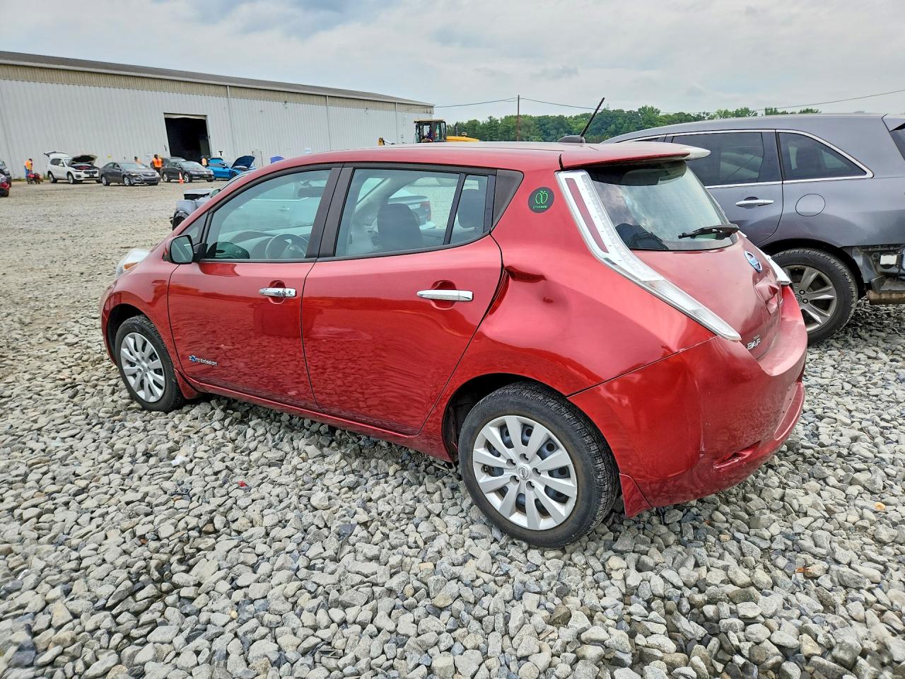 2015 Nissan Leaf S Burgundy vin: 1N4AZ0CPXFC314822