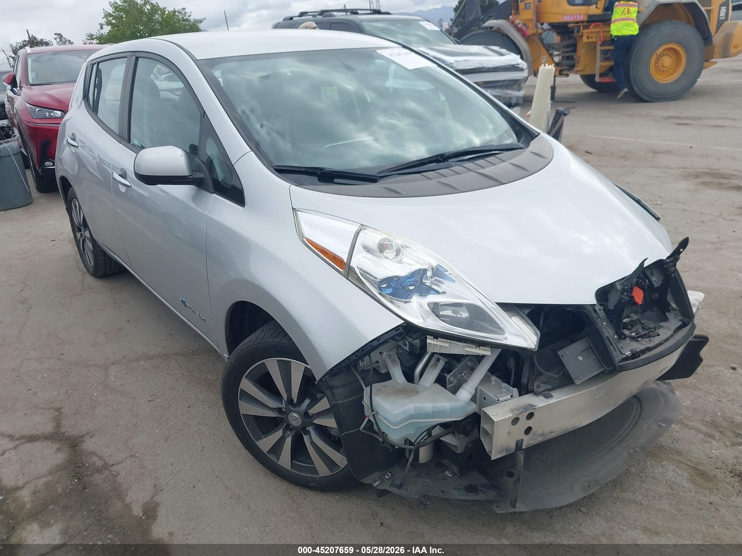2015 Nissan Leaf Sl Silver vin: 1N4AZ0CPXFC326145