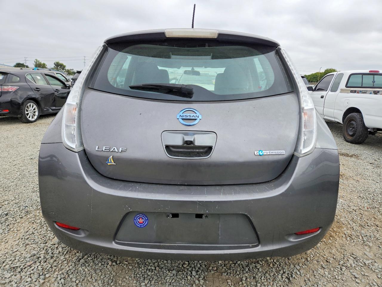 2015 Nissan Leaf S Gray vin: 1N4AZ0CPXFC328509