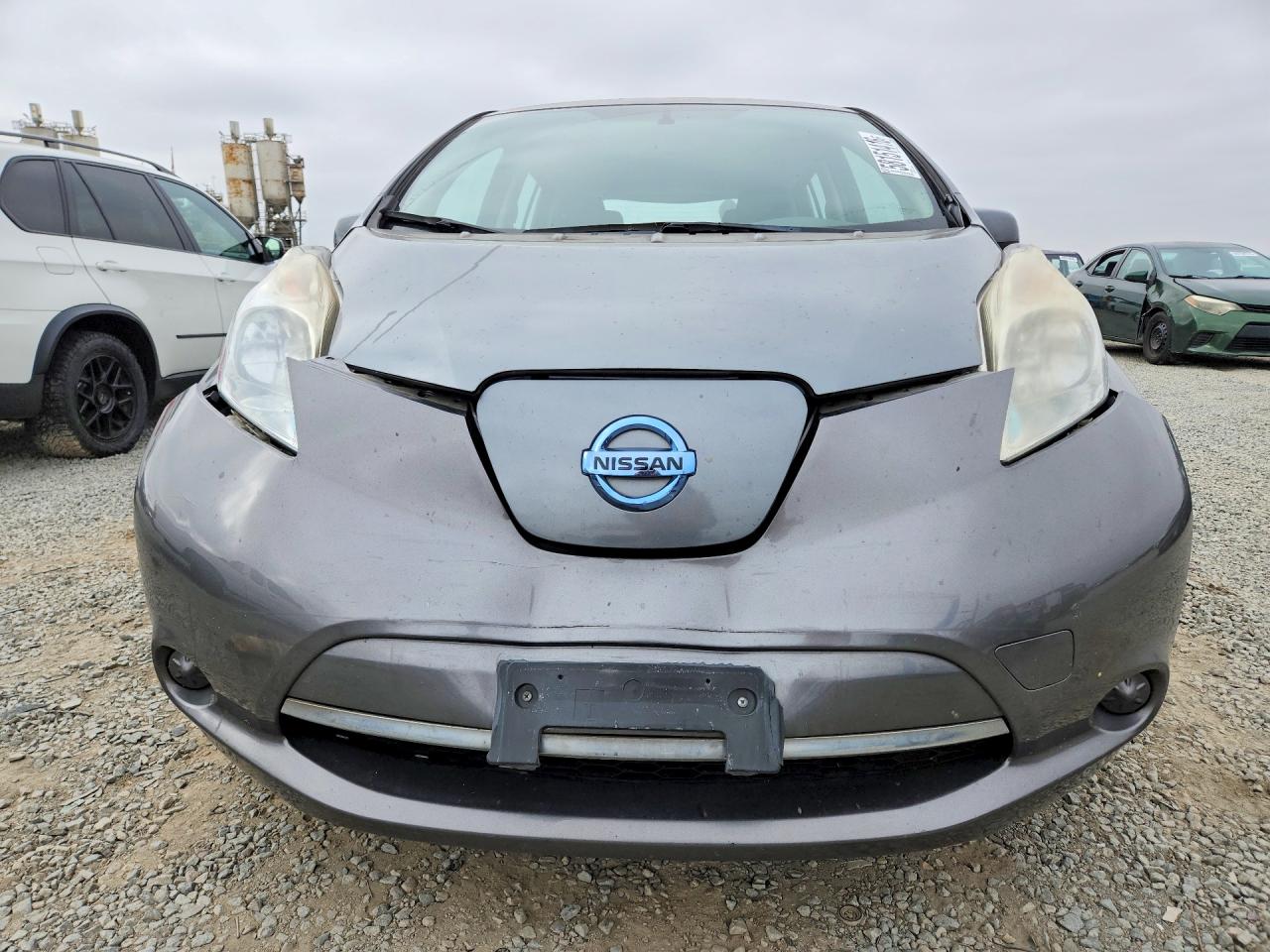 2015 Nissan Leaf S Gray vin: 1N4AZ0CPXFC328509