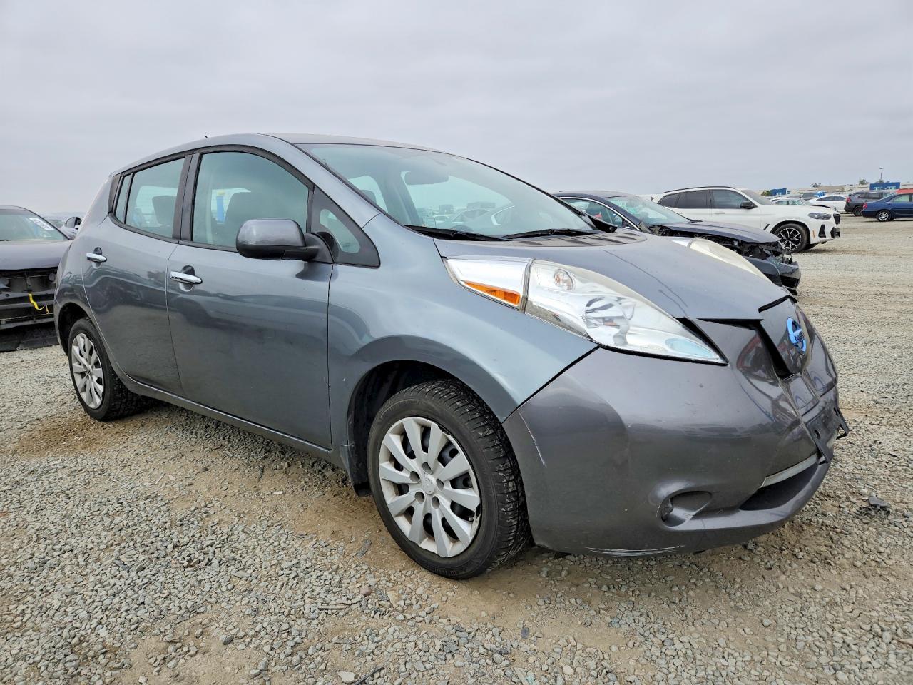 2015 Nissan Leaf S Gray vin: 1N4AZ0CPXFC328509